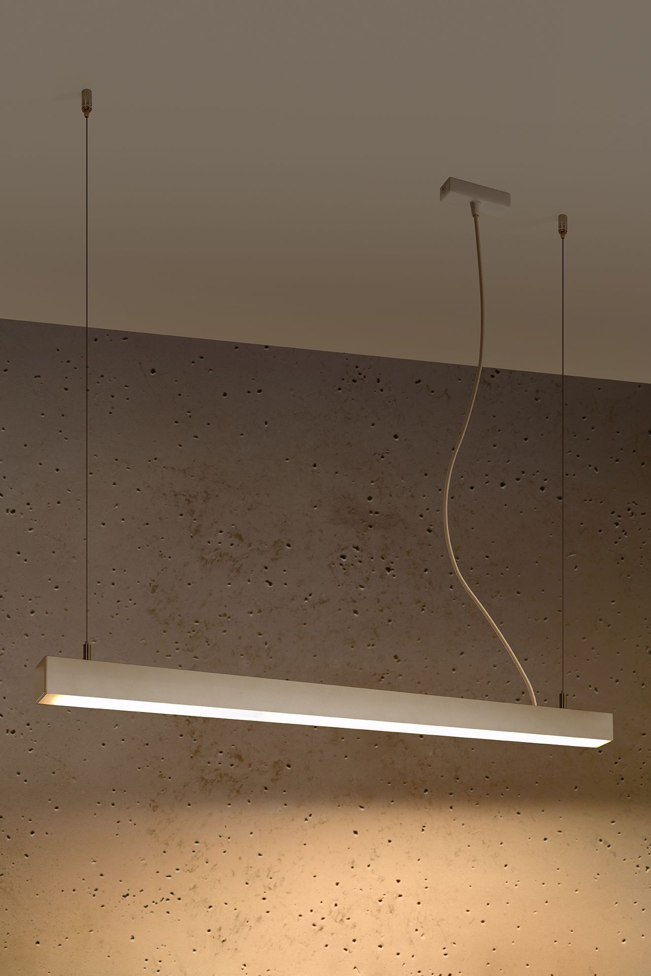 LED Hängelampe Metall Weiß B: 90 cm 3000 K 3120 lm schmal