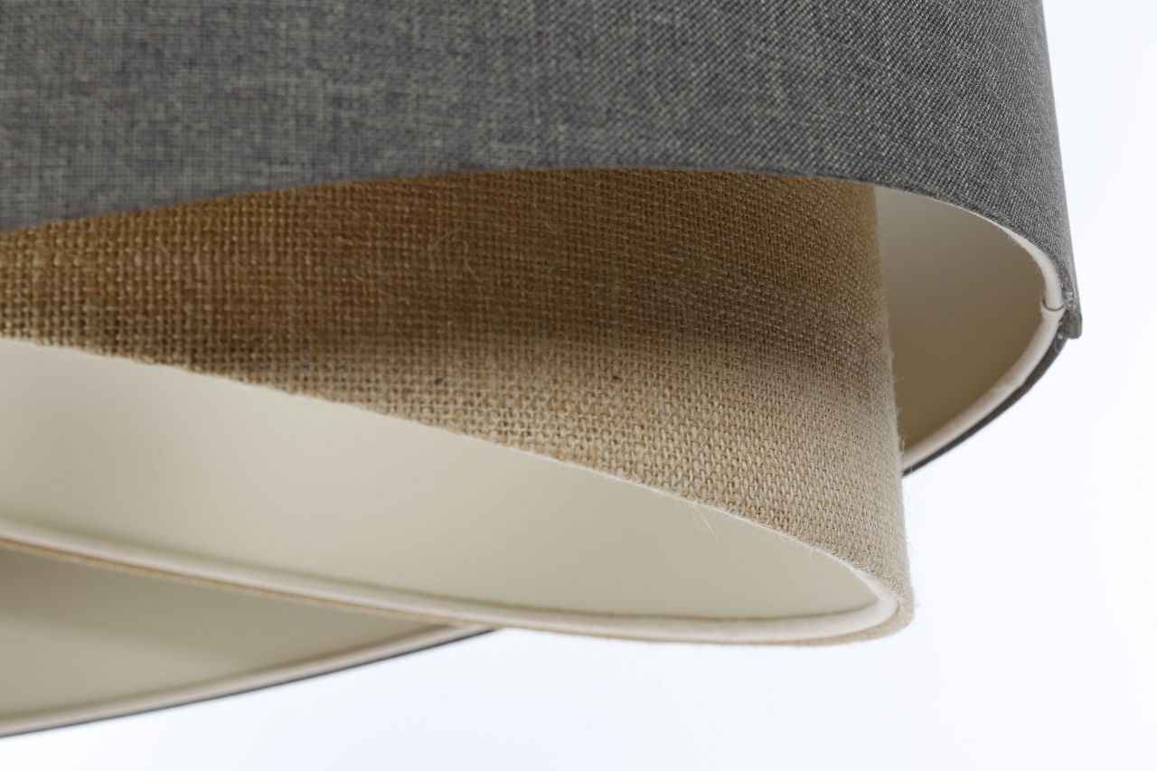 Hängeleuchte verstellbar Braun Beige E27 rund Ø 45 cm Modern Lampe, Lampenschirm