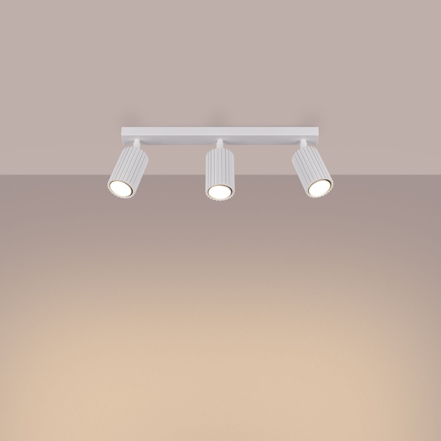 Deckenstrahler 3-flammig Weiß GU10 B: 45 cm klein Aluminium