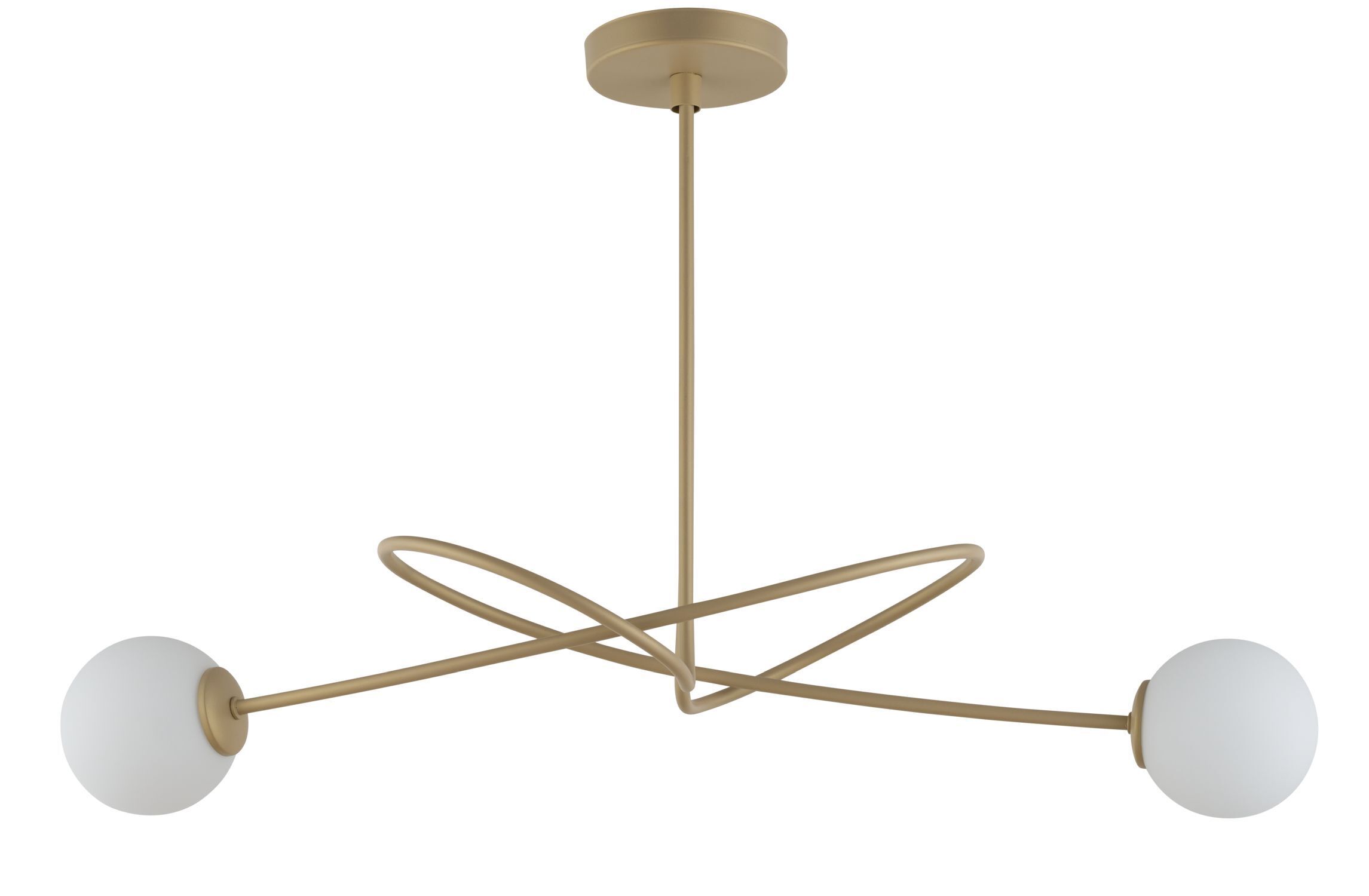 Goldene Deckenleuchte Modern Metall Glas G9 blendarm