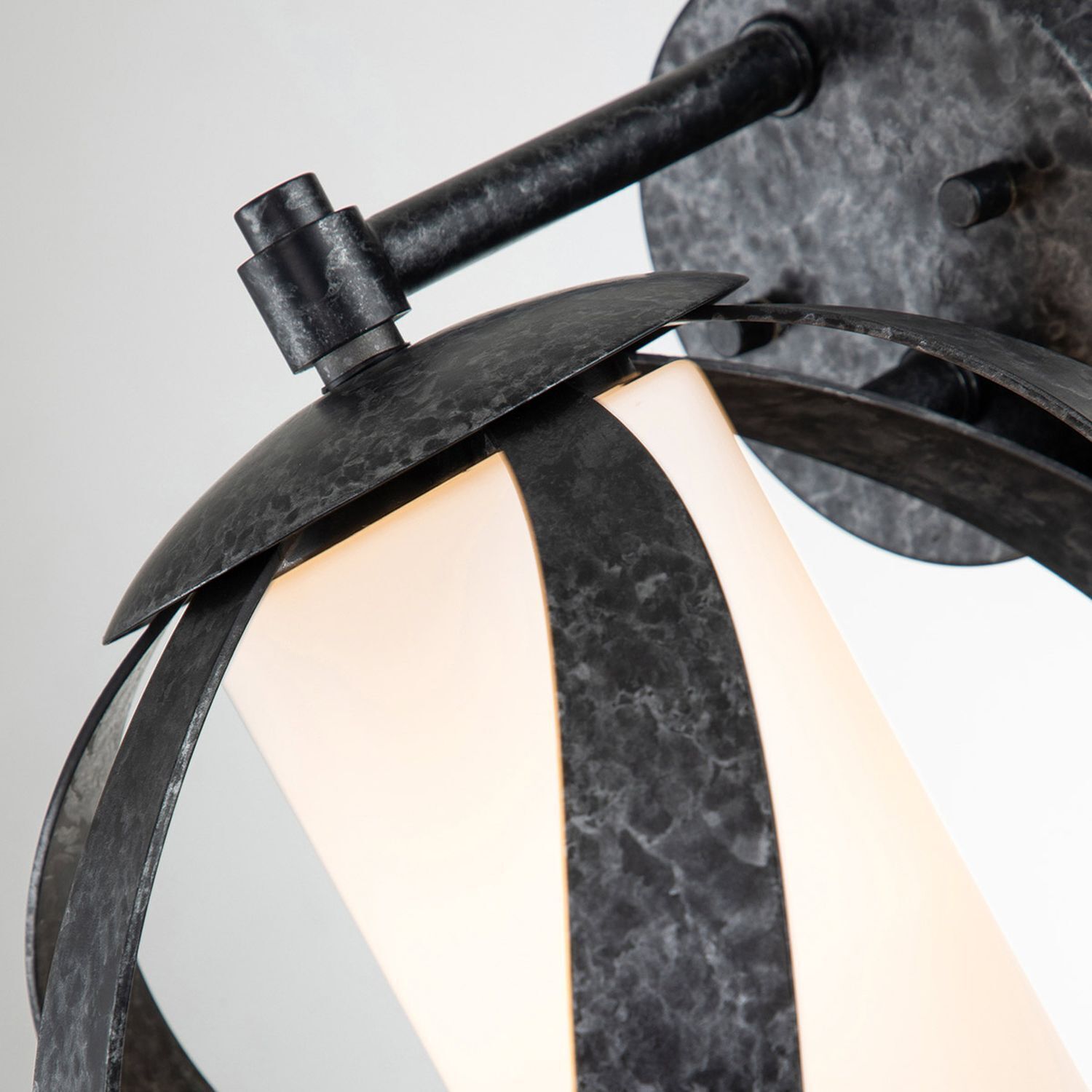Außenwandlampe Metall Glas E27 IP44 H: 28,2 cm dekorativ