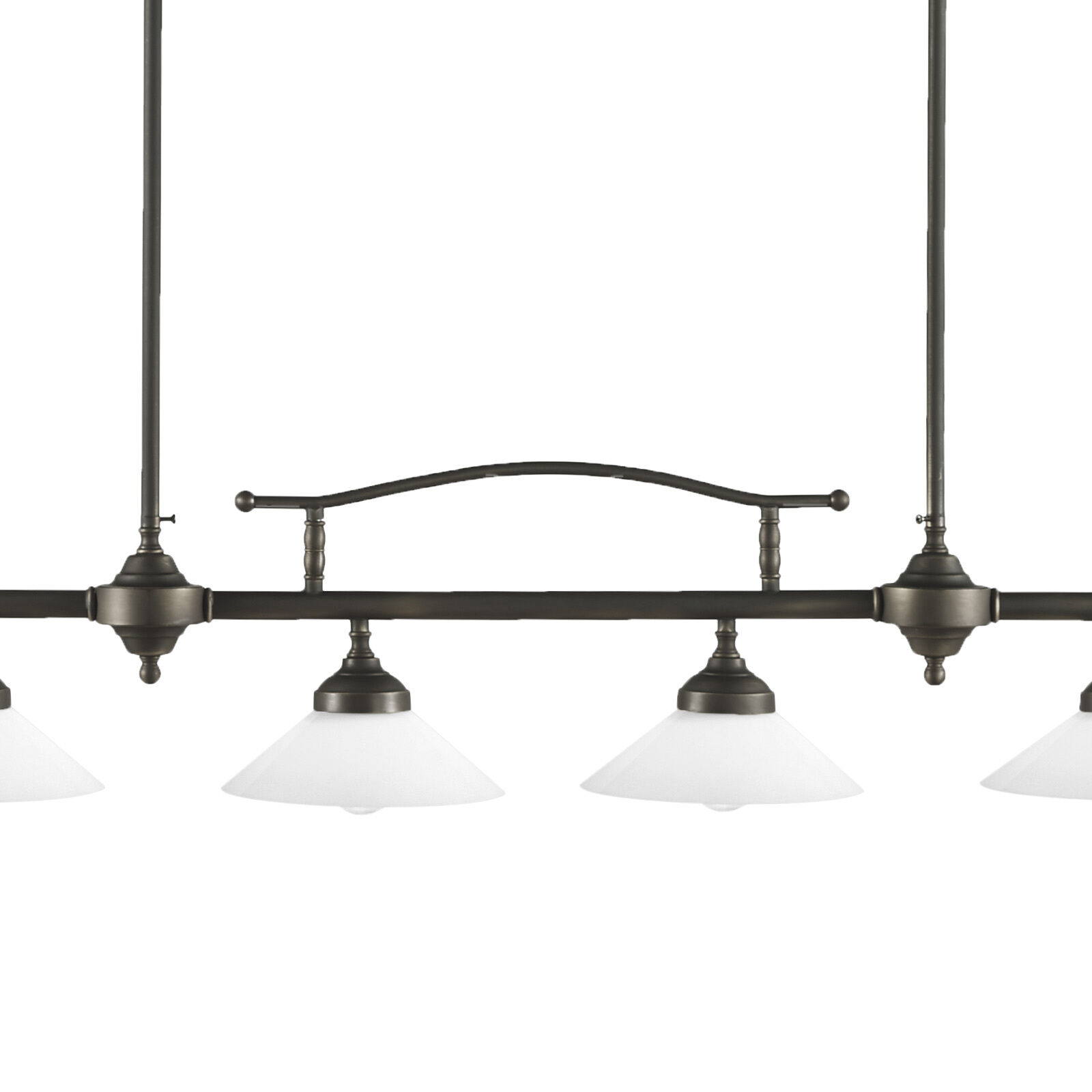 Deckenlampe Messing Glas E27 B: 95 cm höhenverstellbar Leuchte, Kronleuchter, Lampe, Deckenventilator, Elektrisches Gerät