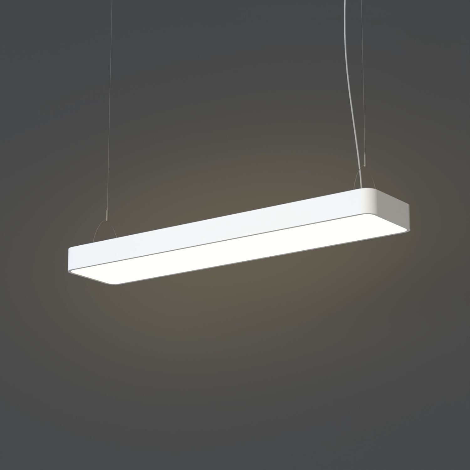 Pendelleuchte Weiß T8 LED mit 3000 K warmweiß B: 93,5 cm lang