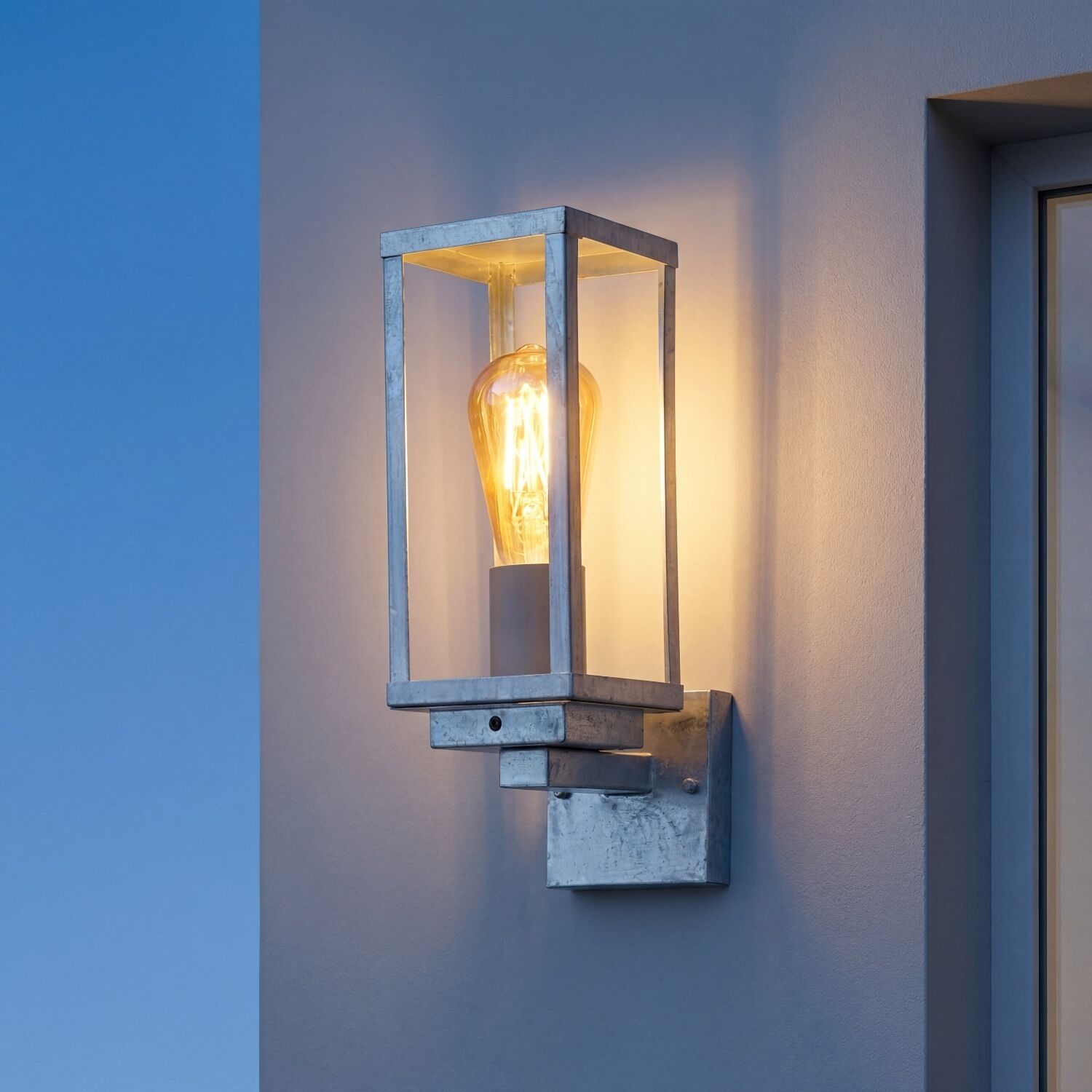 Wandlampe Vintage Aluminium in Zink IP44 E27 B:11 cm