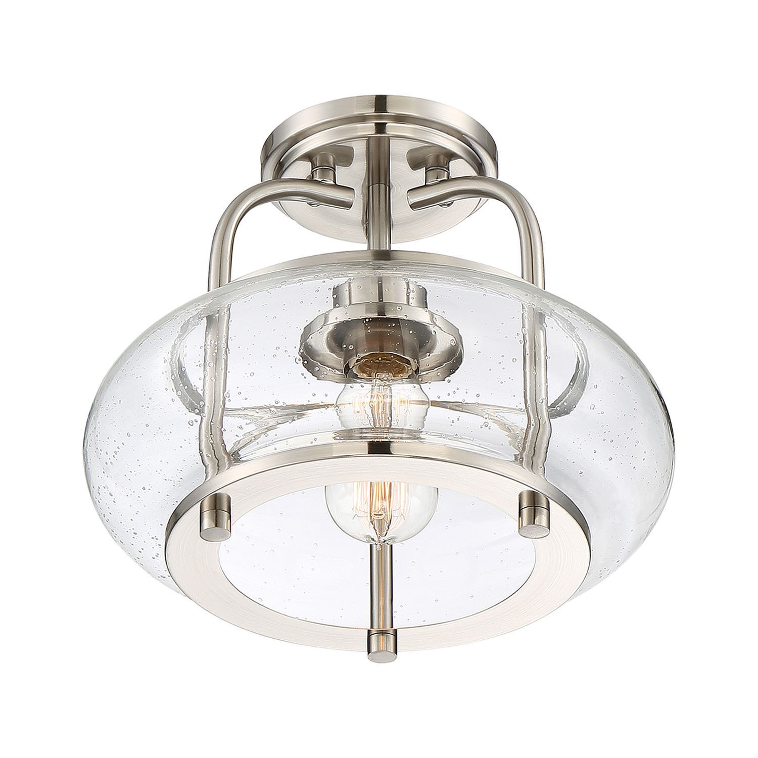 Vintage Deckenlampe Glas Metall 25cm E27 FELI