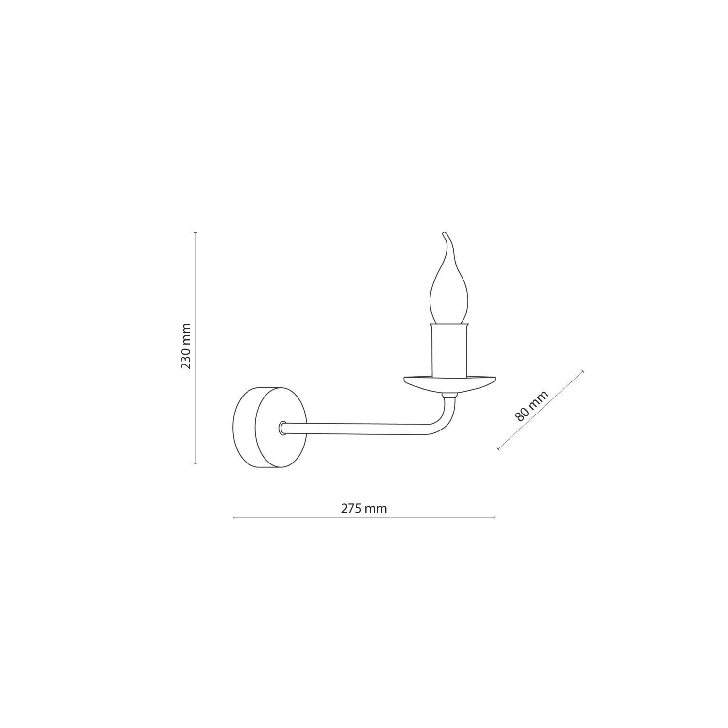 Wandlampe Rustikal Metall Schwarz für E27 dekorativ