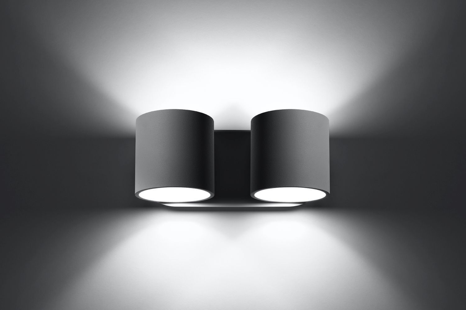 Graue Wandleuchte Aluminium Modern Up Down 2x G9