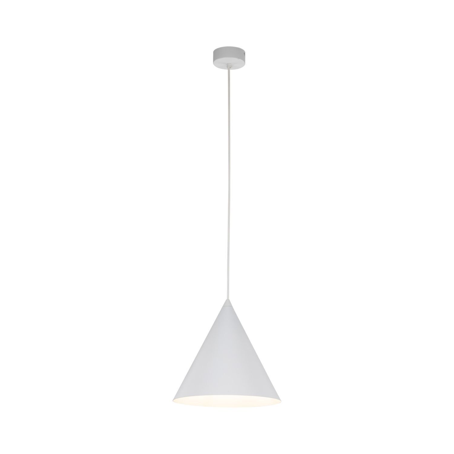 Pendelleuchte Weiß Metall Ø 25 cm H: max. 160 cm E27 Retro