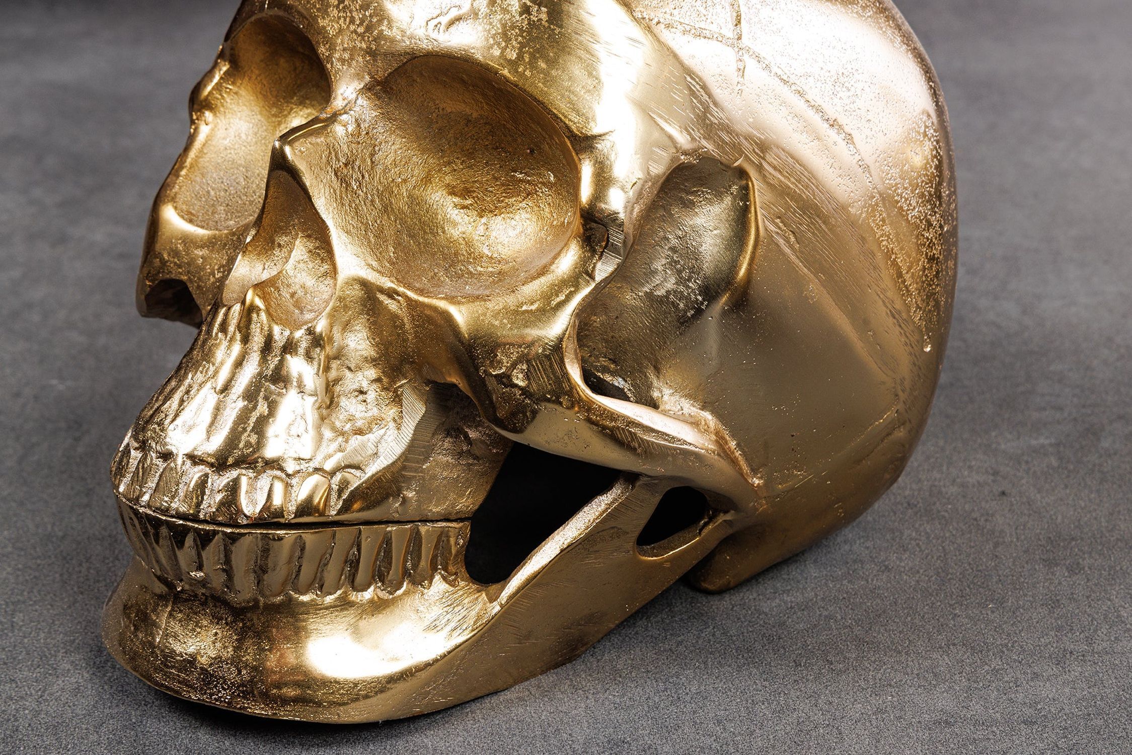 Couchtisch Hartglas Metall in Gold 90 x 90 cm Bronze