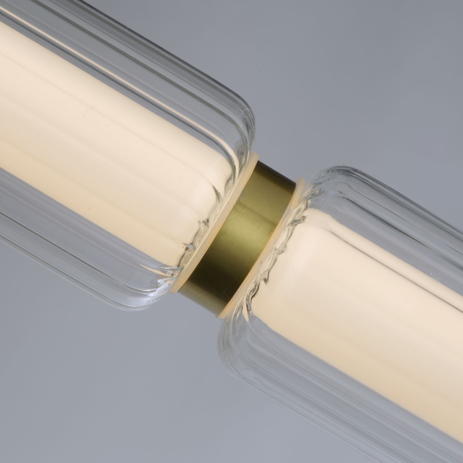 Lange LED Pendelleuchte Glas Metall 109 cm warmweiß Krug, Lampe