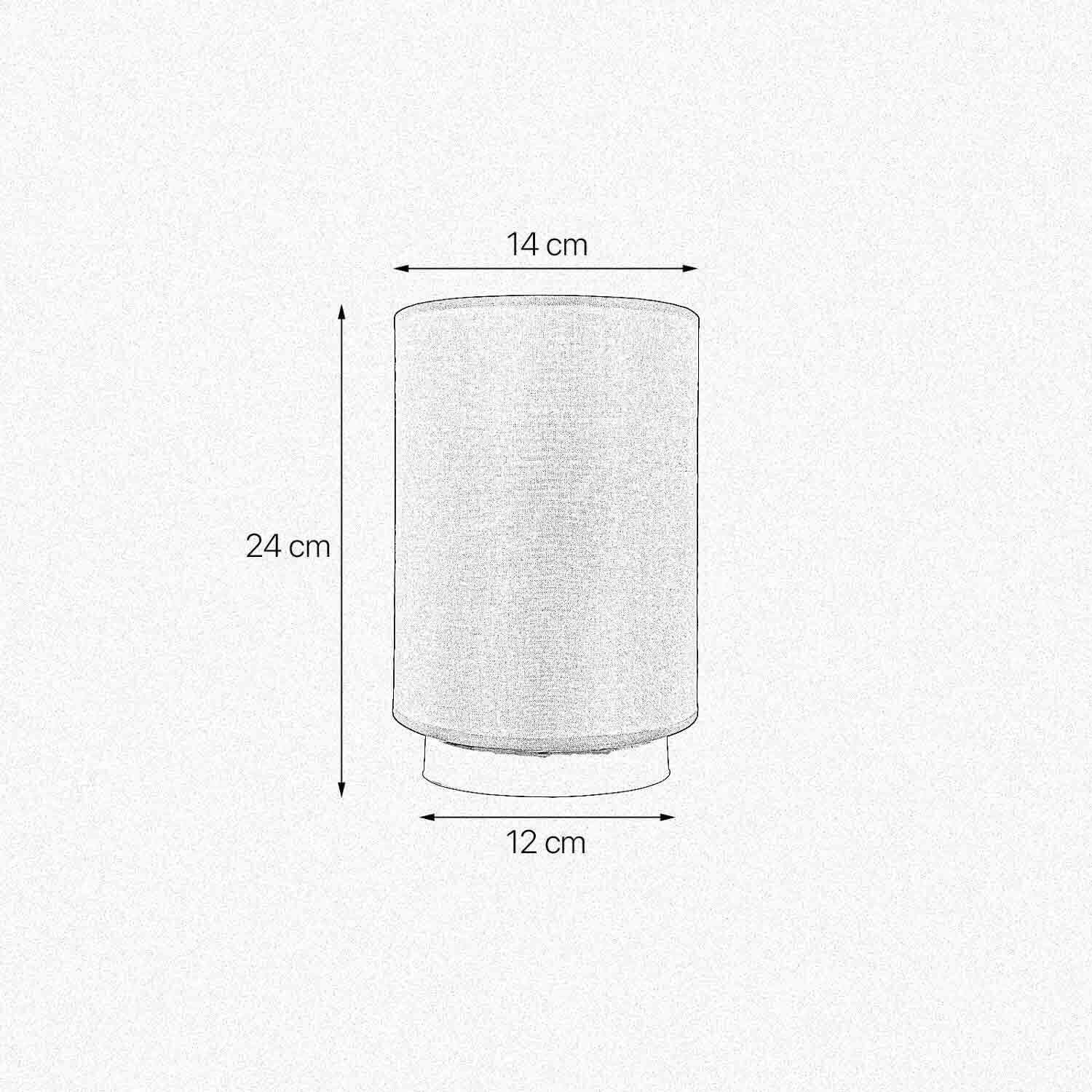 Tischlampe Stoffschirm H: 24 cm Blau Messing massiv E27 Zylinder