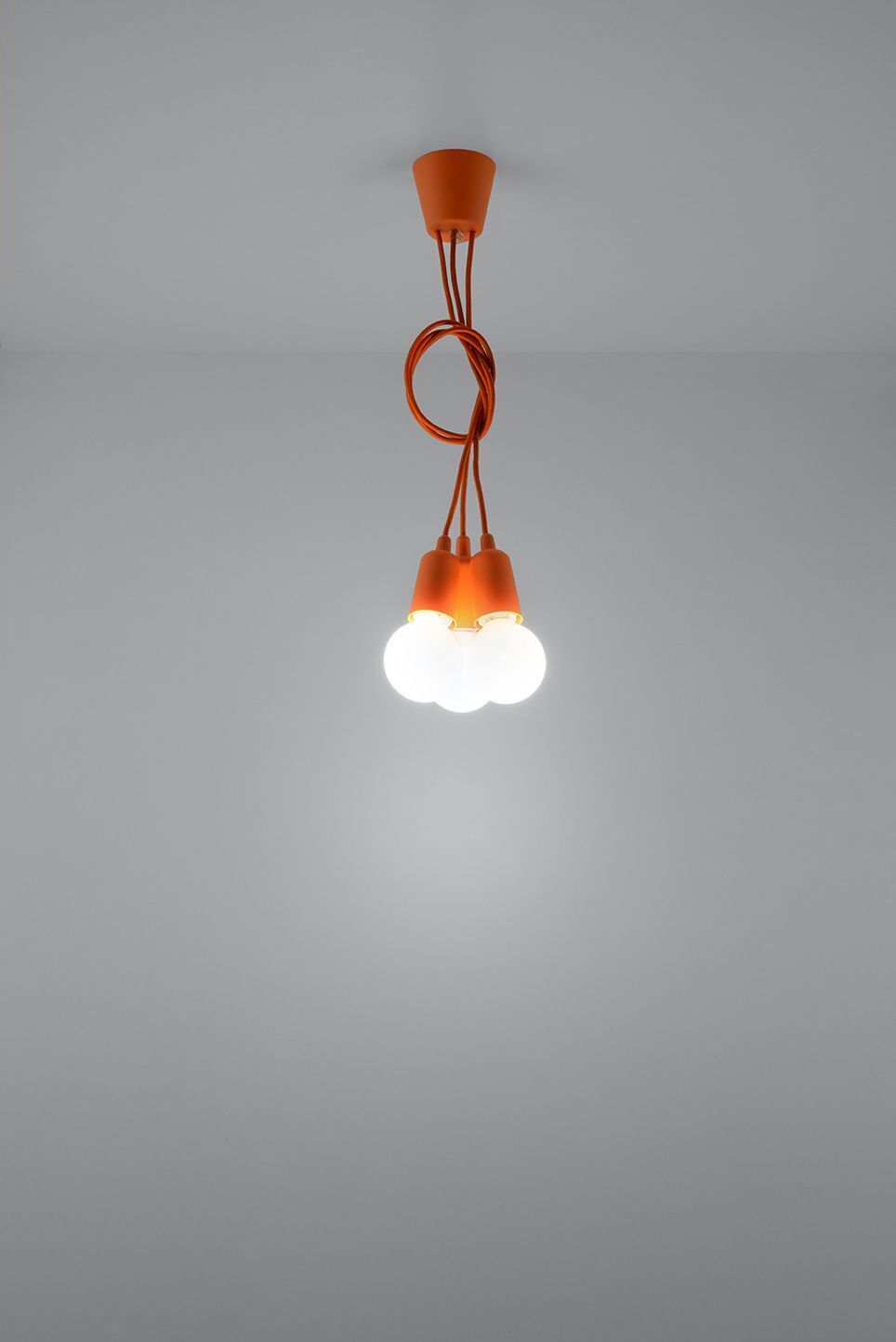 Hängelampe NESSA Orange Tiefe bis 90cm 5-flammig E27