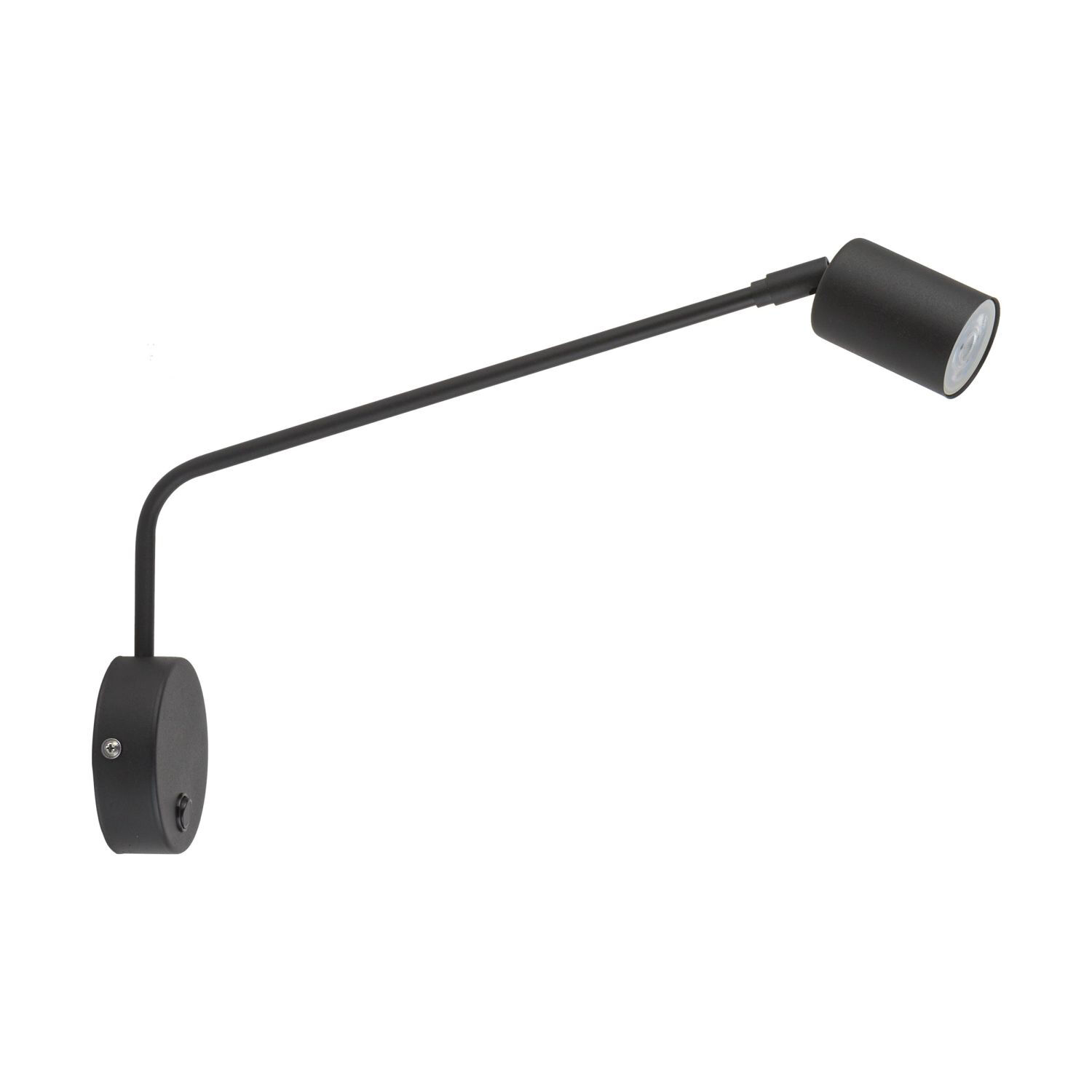 Wandleuchte mit Schalter Metall verstellbar GU10 Schwarz Lampe, Beleuchtung