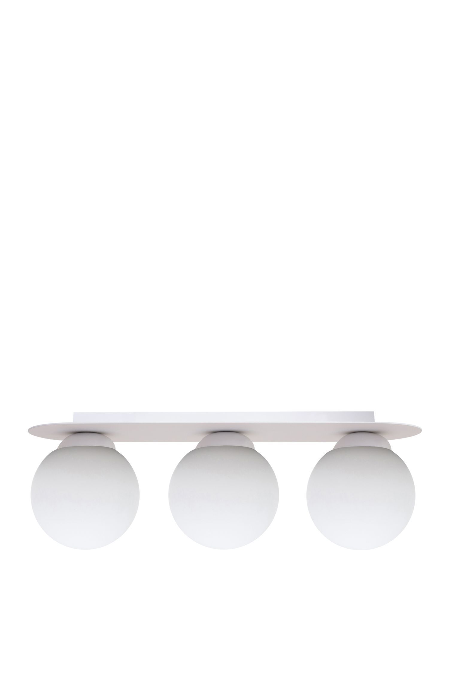 Blendarme Deckenlampe Glasschirme Weiß E27 3-flammig