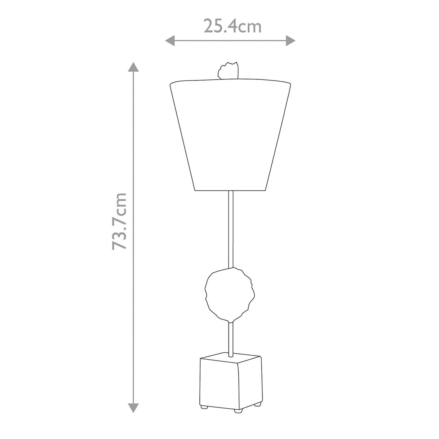 Tischleuchte groß 73,7 cm Creme Weiß Modern XANAD Lampe, Lampenschirm