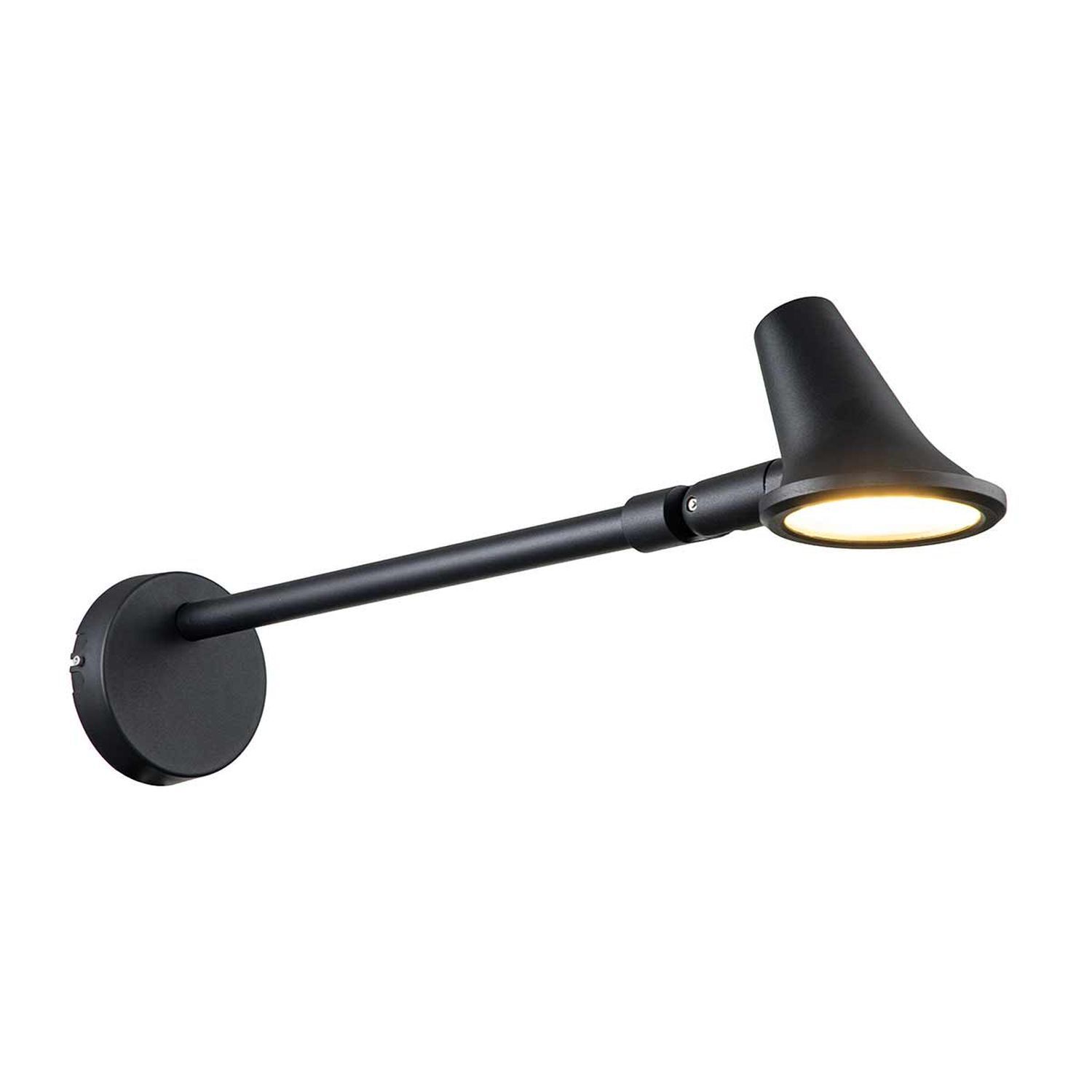 Wandleuchte, Wandlampe, LED-Leuchte, Schwarz, Kugelkopf-Design