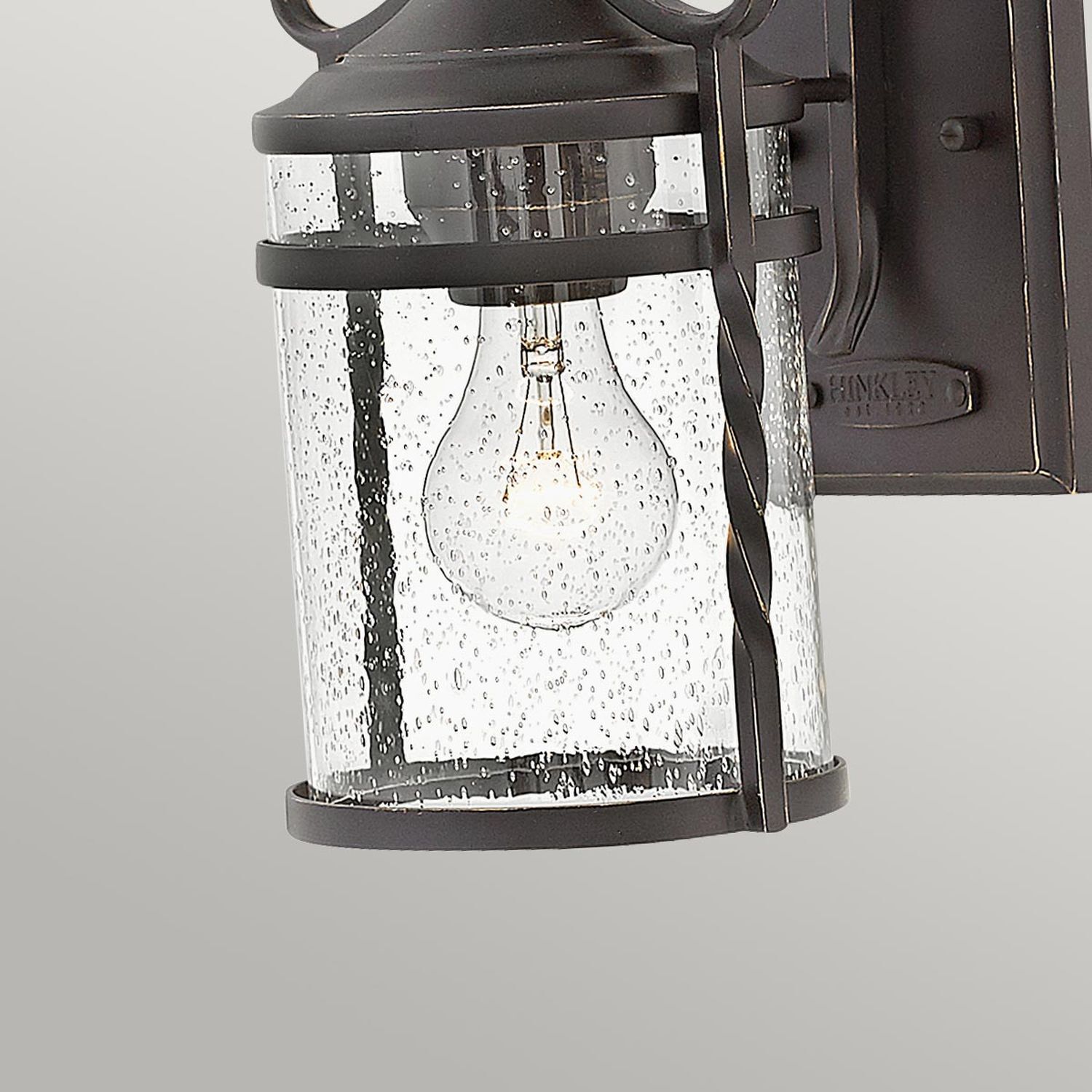 Außenlampe Vintage Aluminium Glas E27 IP44 33 cm hoch