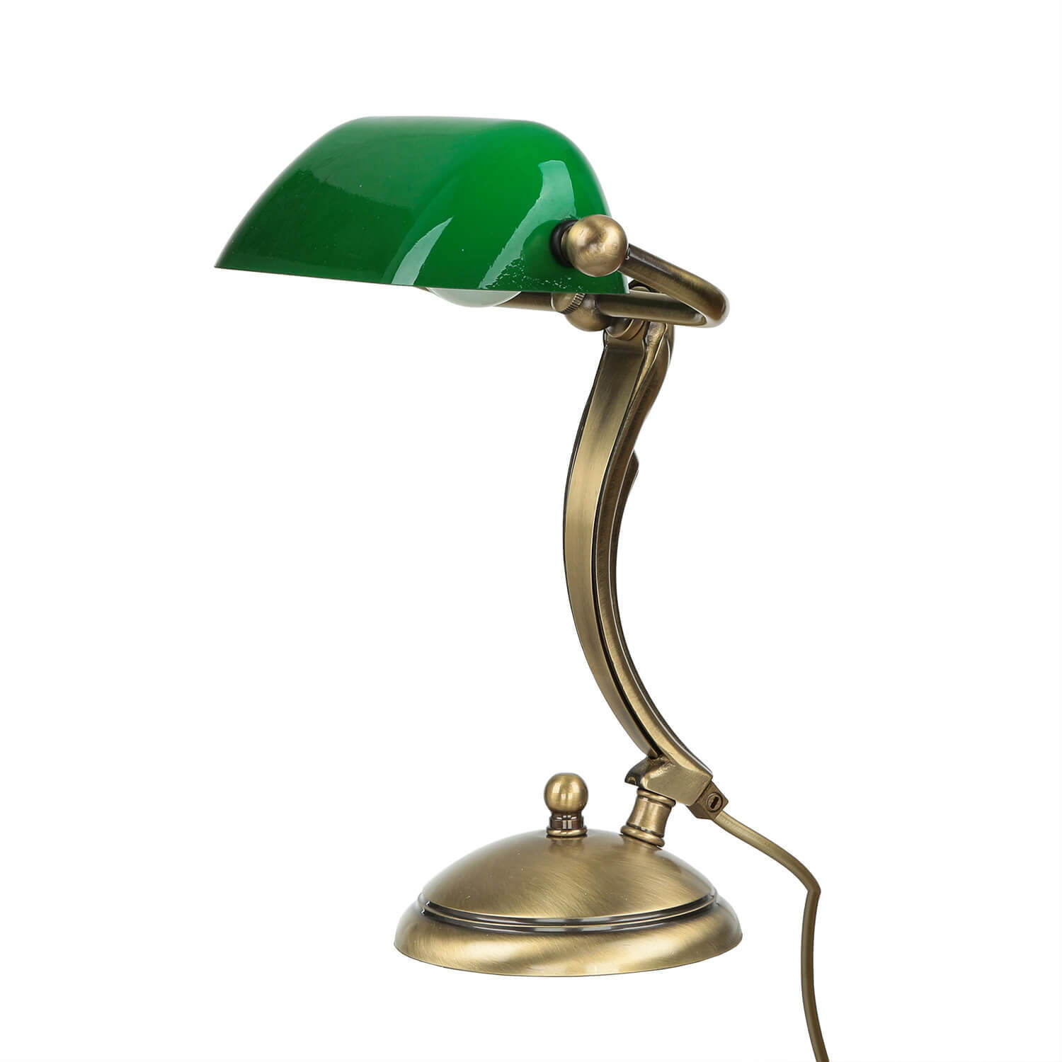 Premium Bankerleuchte aus Messing Lampe, Lampenschirm, Tischlampe, Zimmer, Duscharmatur