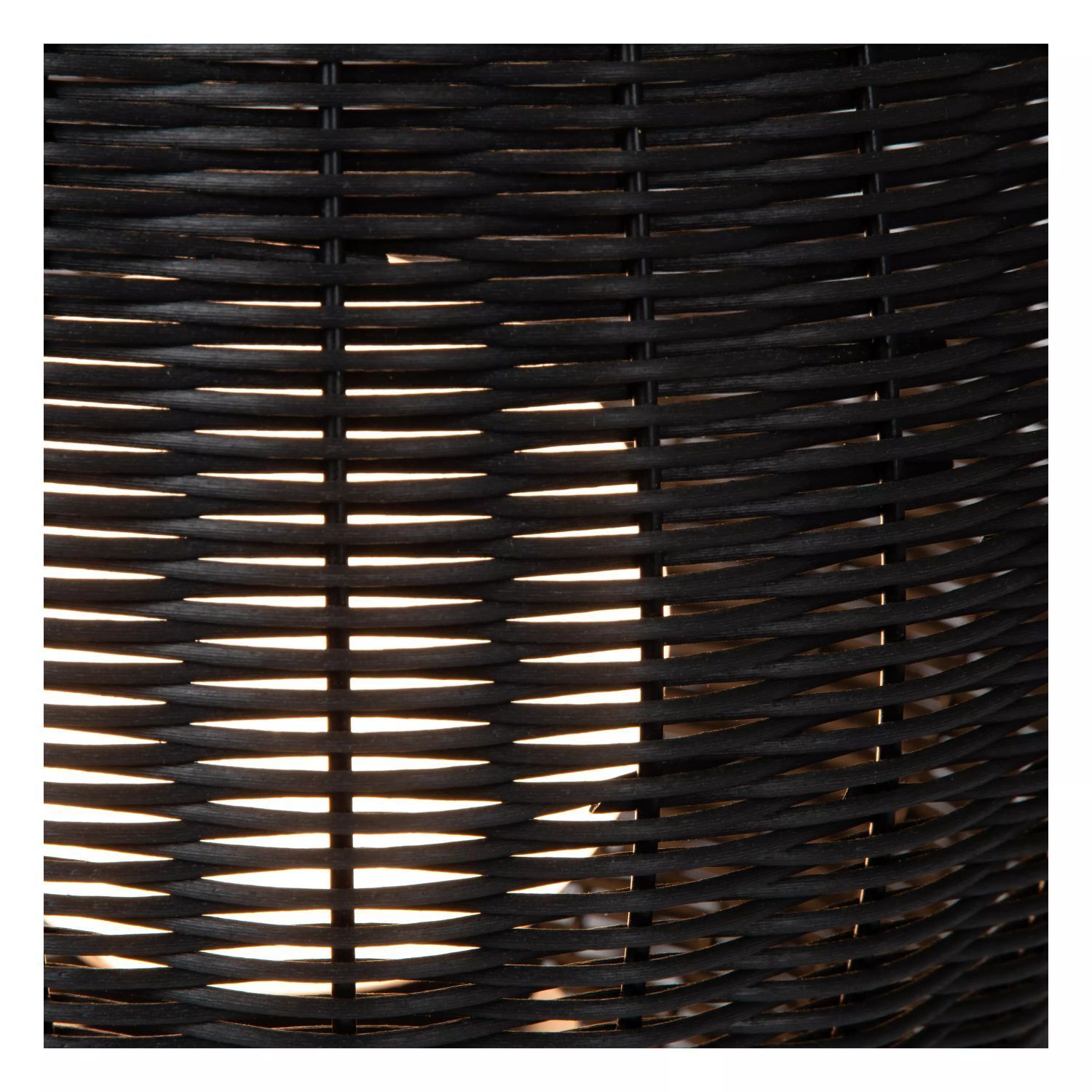 LED Akku Tischlampe dimmbar Schwarz IP44 36 cm Terrasse Gewebt, Spule, Spirale