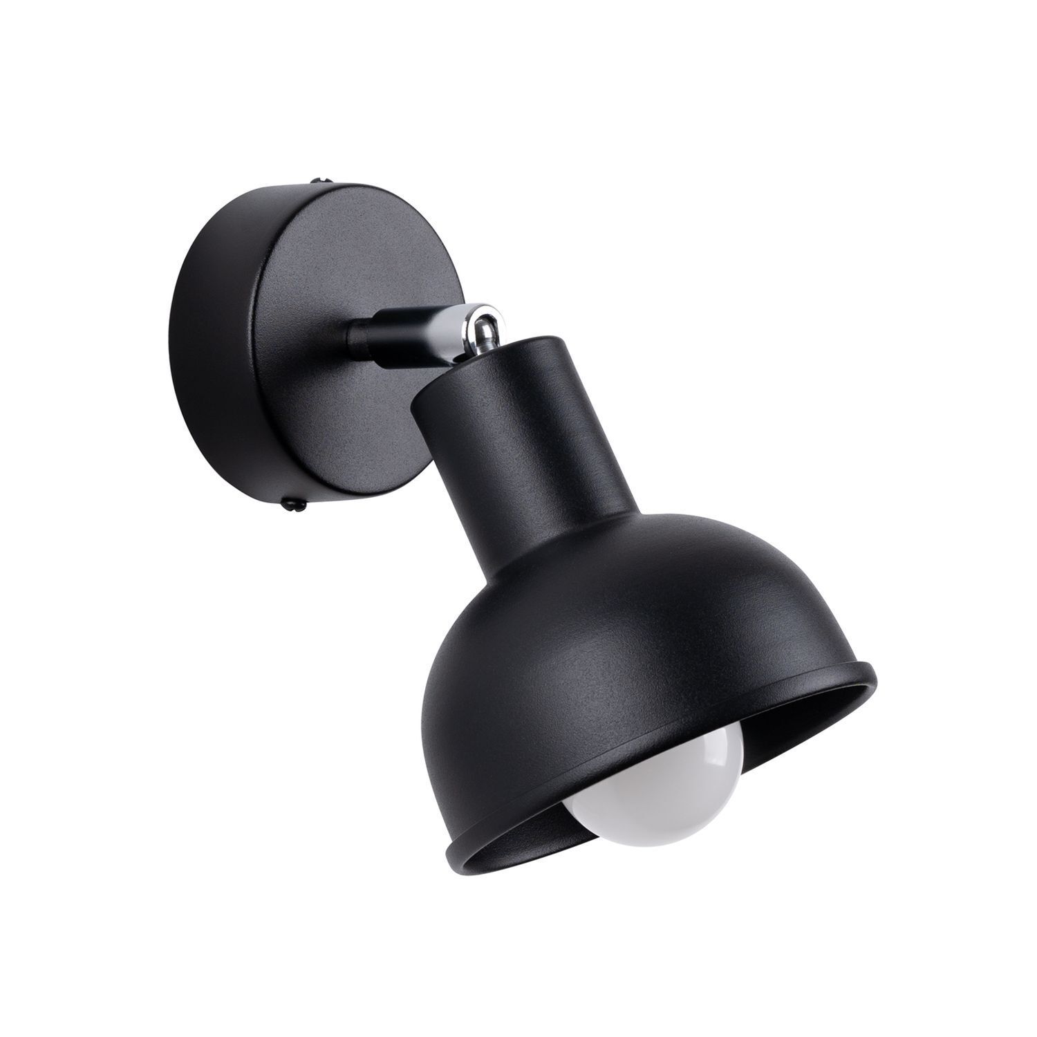 Wandlampe, WandLeuchte, Schwarz, Industrielle Lampe, Glühbirne incluida