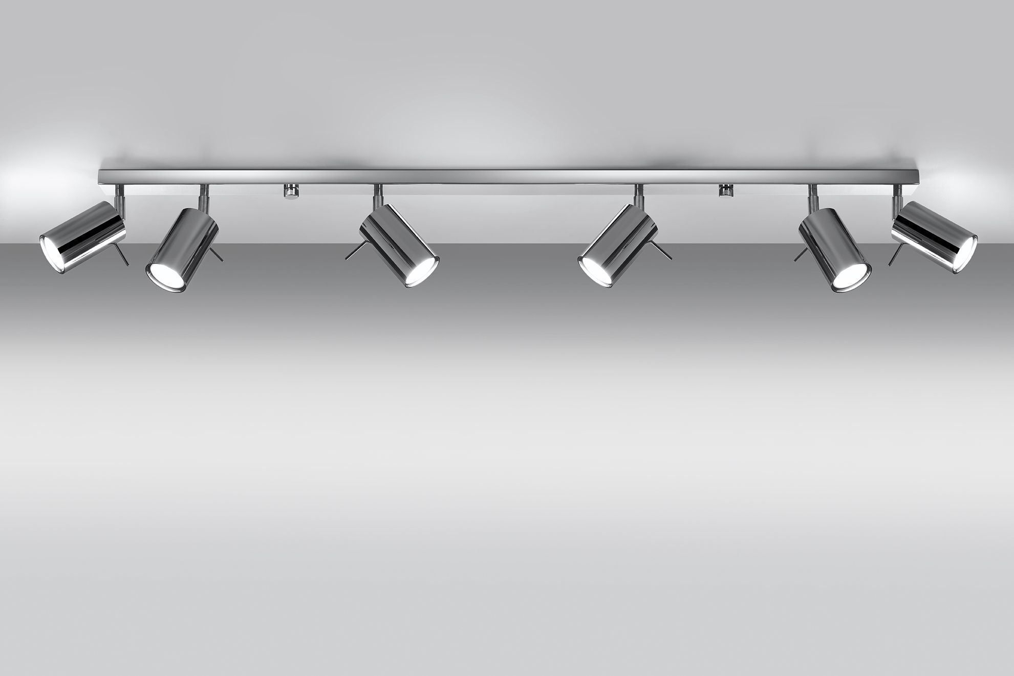 Deckenstrahler 6-flammig GU10 118 cm Chrom Metall