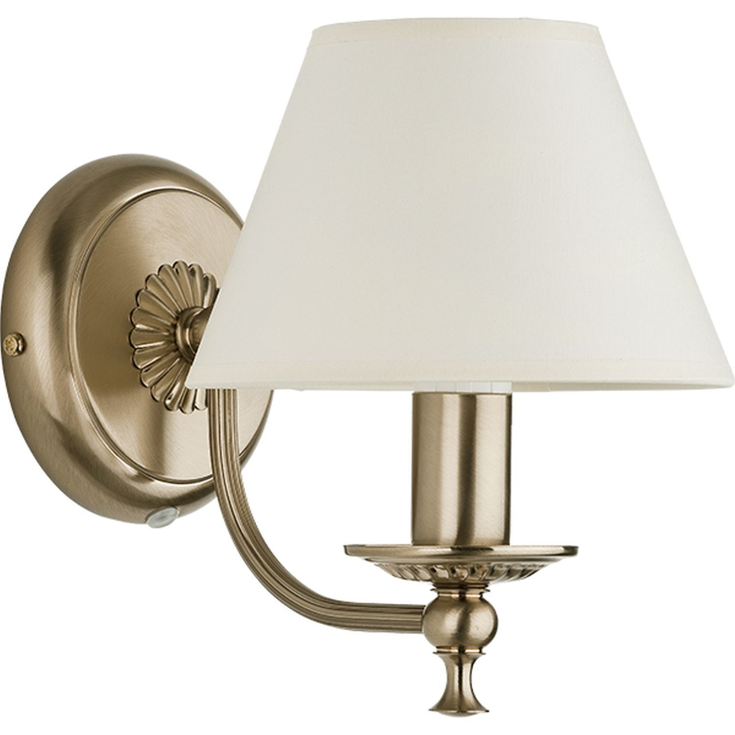 Wandlampe Messing Antik Creme E14 Jugendstil 21 cm