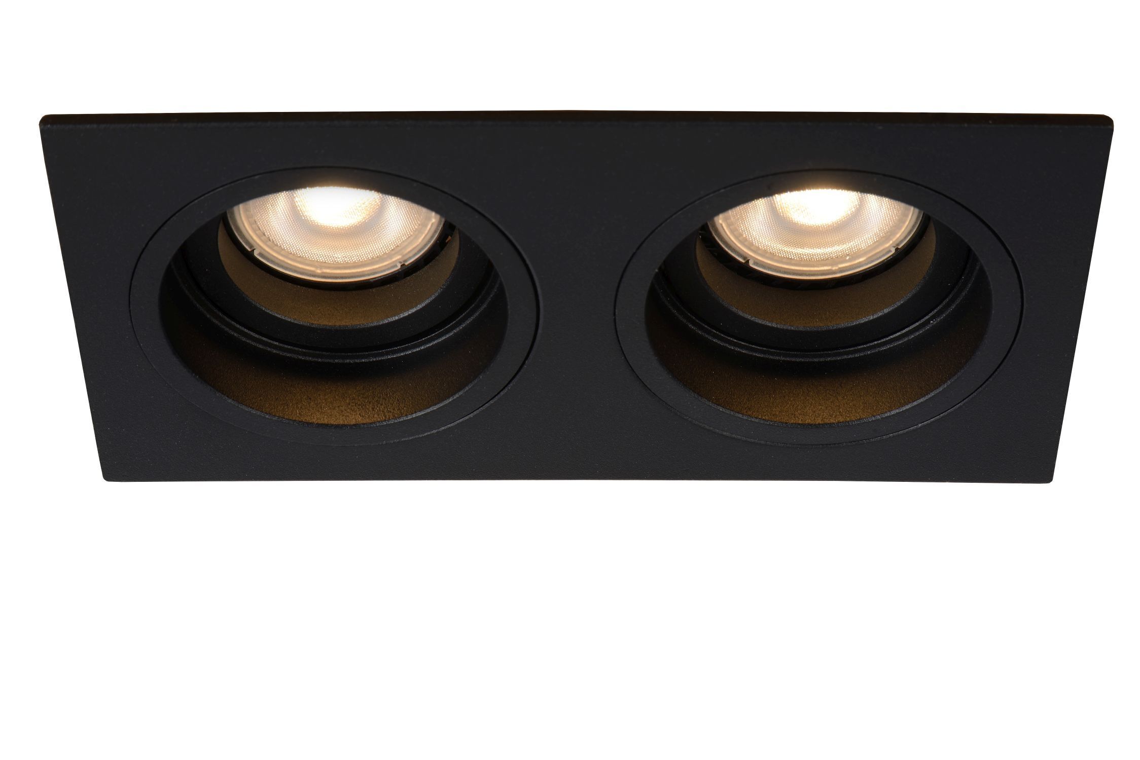 deckeneinbauleuchte, zweiflammige spotlight, schwarz, recessed, lampe