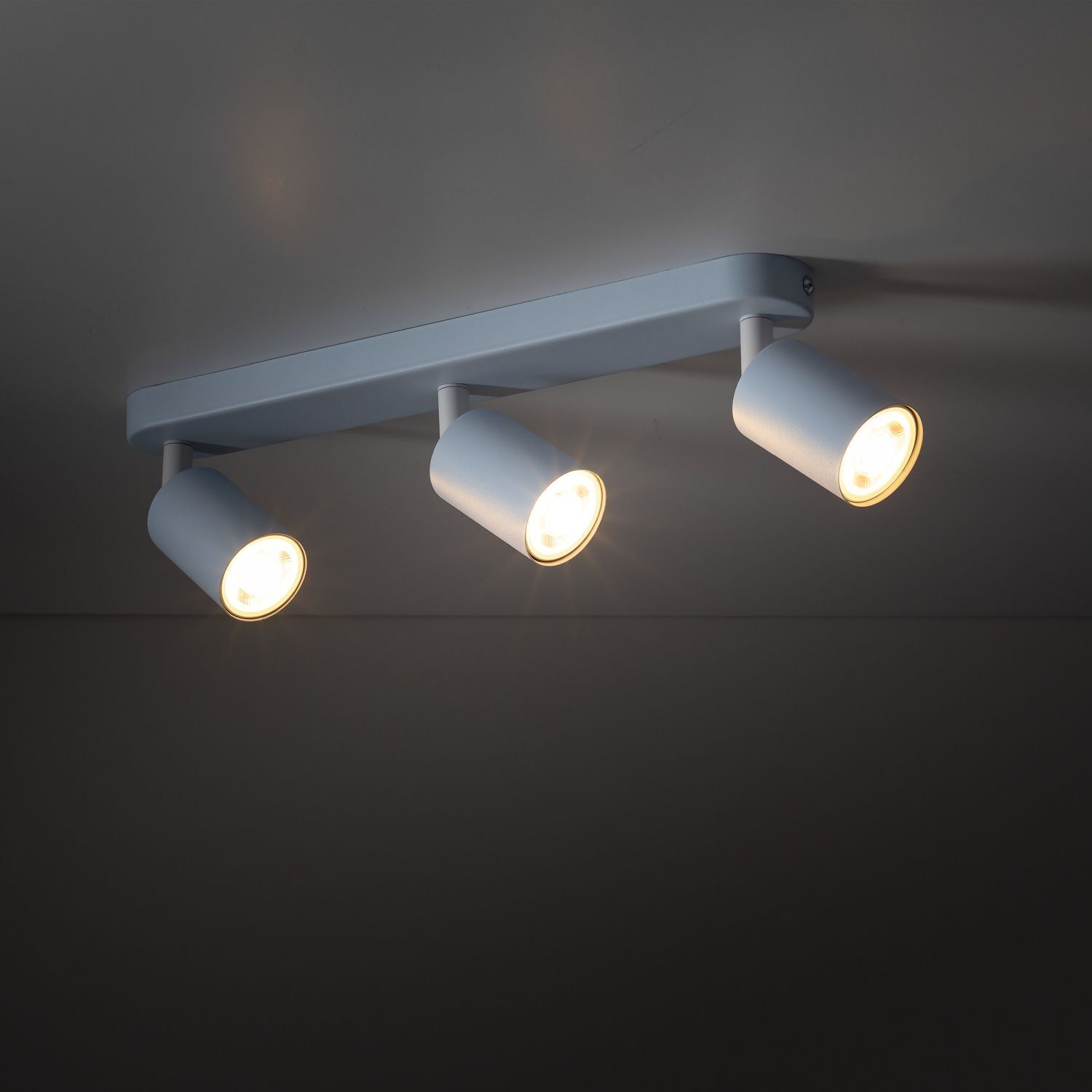Deckenstrahler Metall Hellblau L: 52 cm klein 3x GU10 Kinder Beleuchtung, Deckenleuchte, Leuchte, Lampe