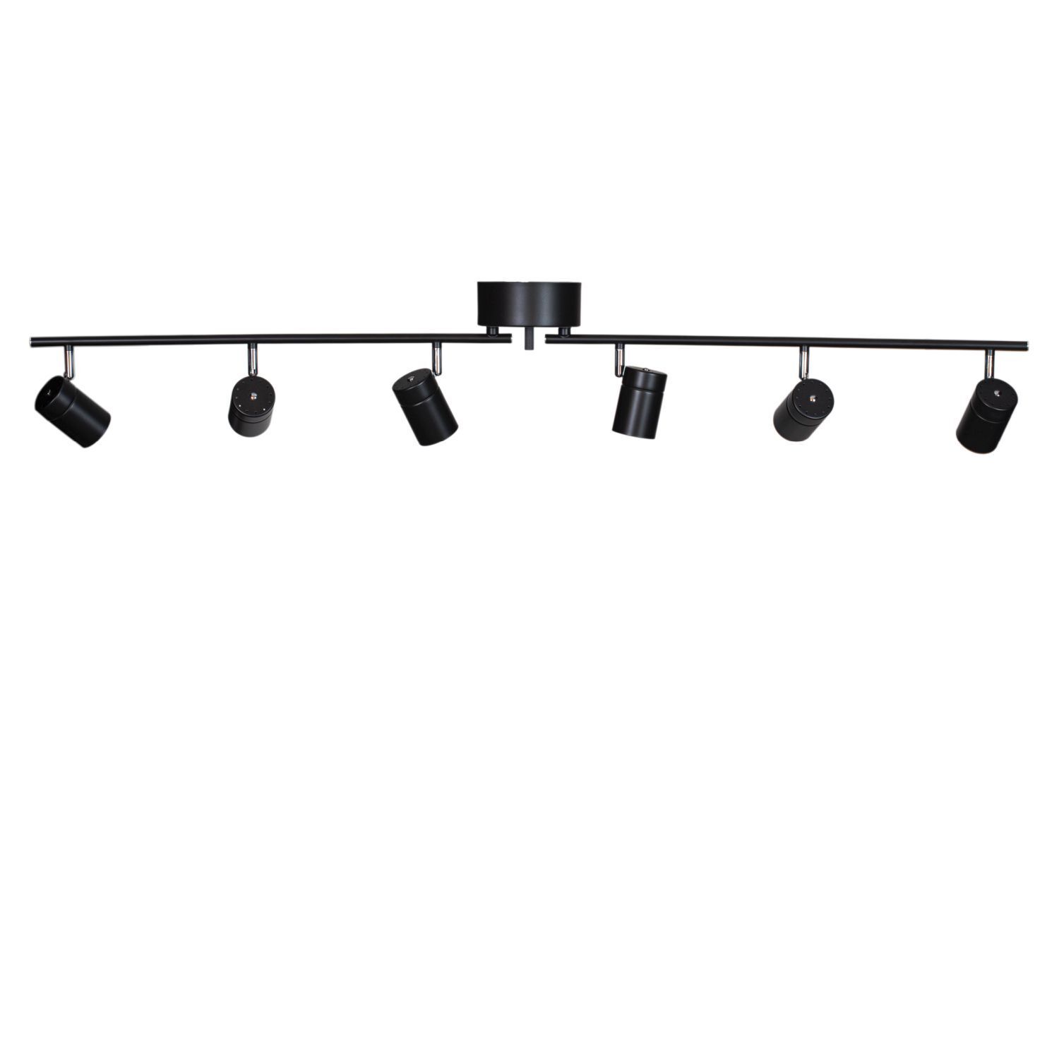 Spot Strahler groß 124 cm lang Metall GU10 6-flammig Schwarz