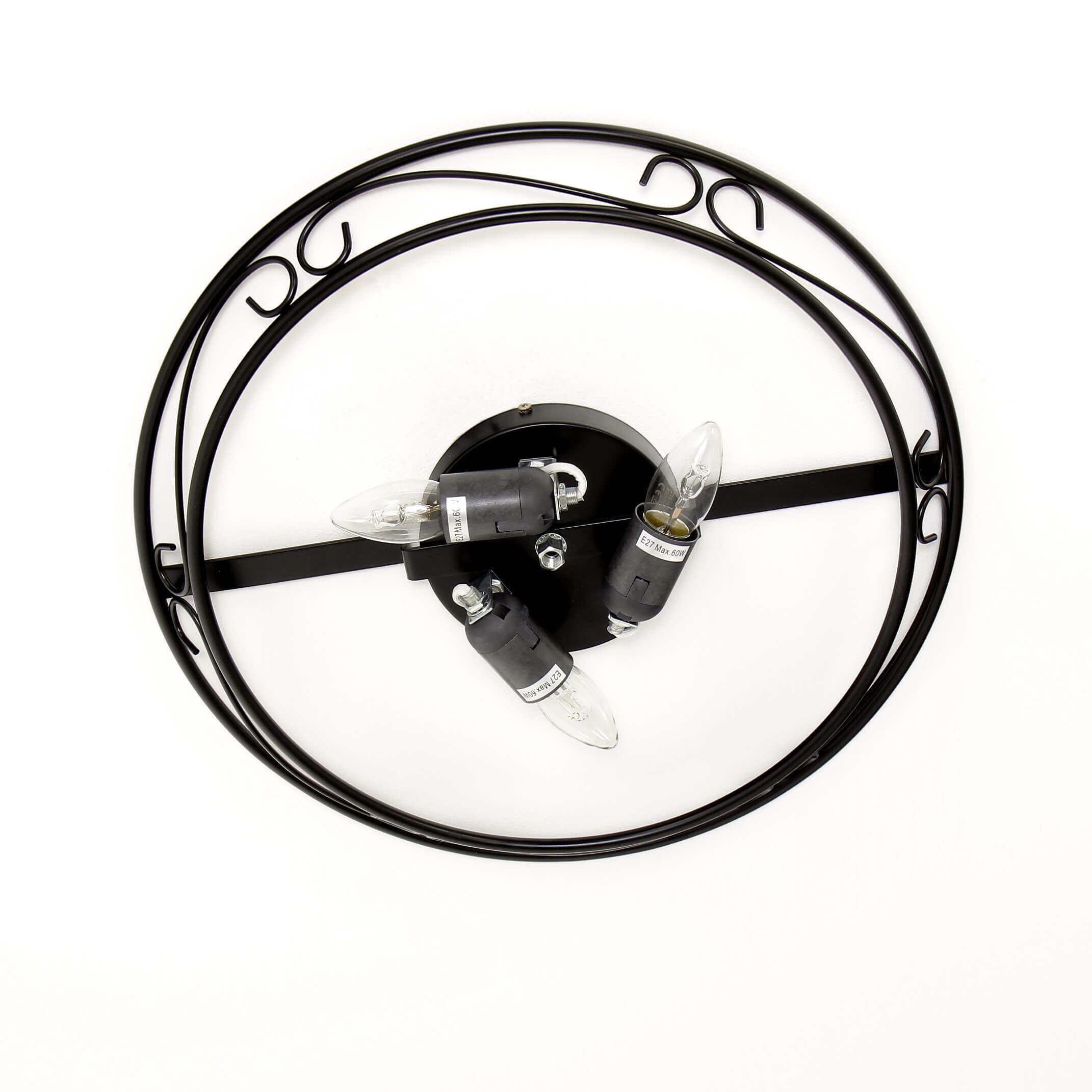 Runde Deckenlampe Rustikal Ø47cm Glas ATHEN Elektrisches Gerät, Mikrofon