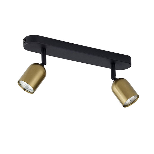 deckenleuchte, spotlight, dual heads, gold, metallic