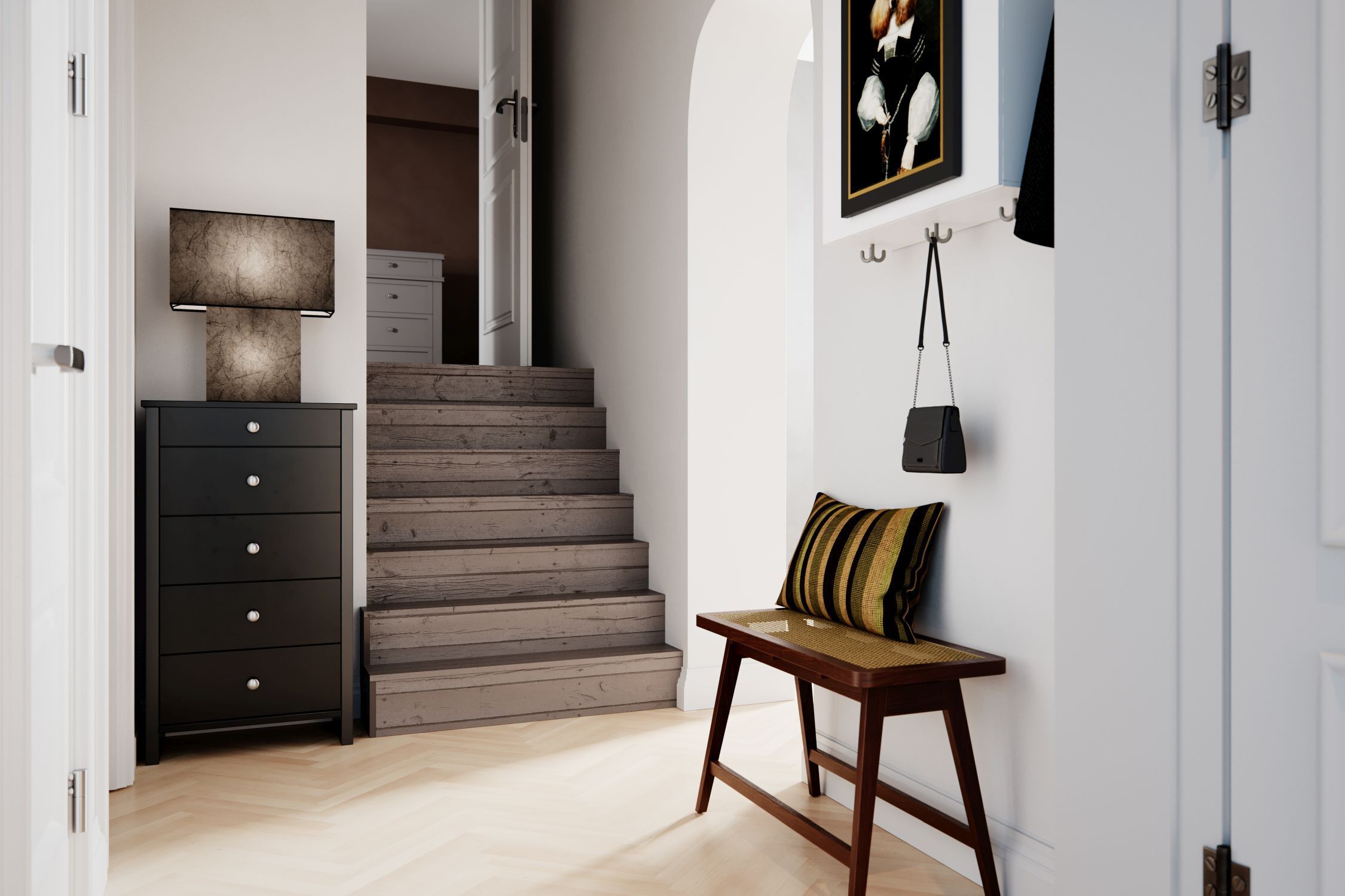 Innenarchitektur, Treppe, Inneneinrichtung, Mobiliar, Lampe