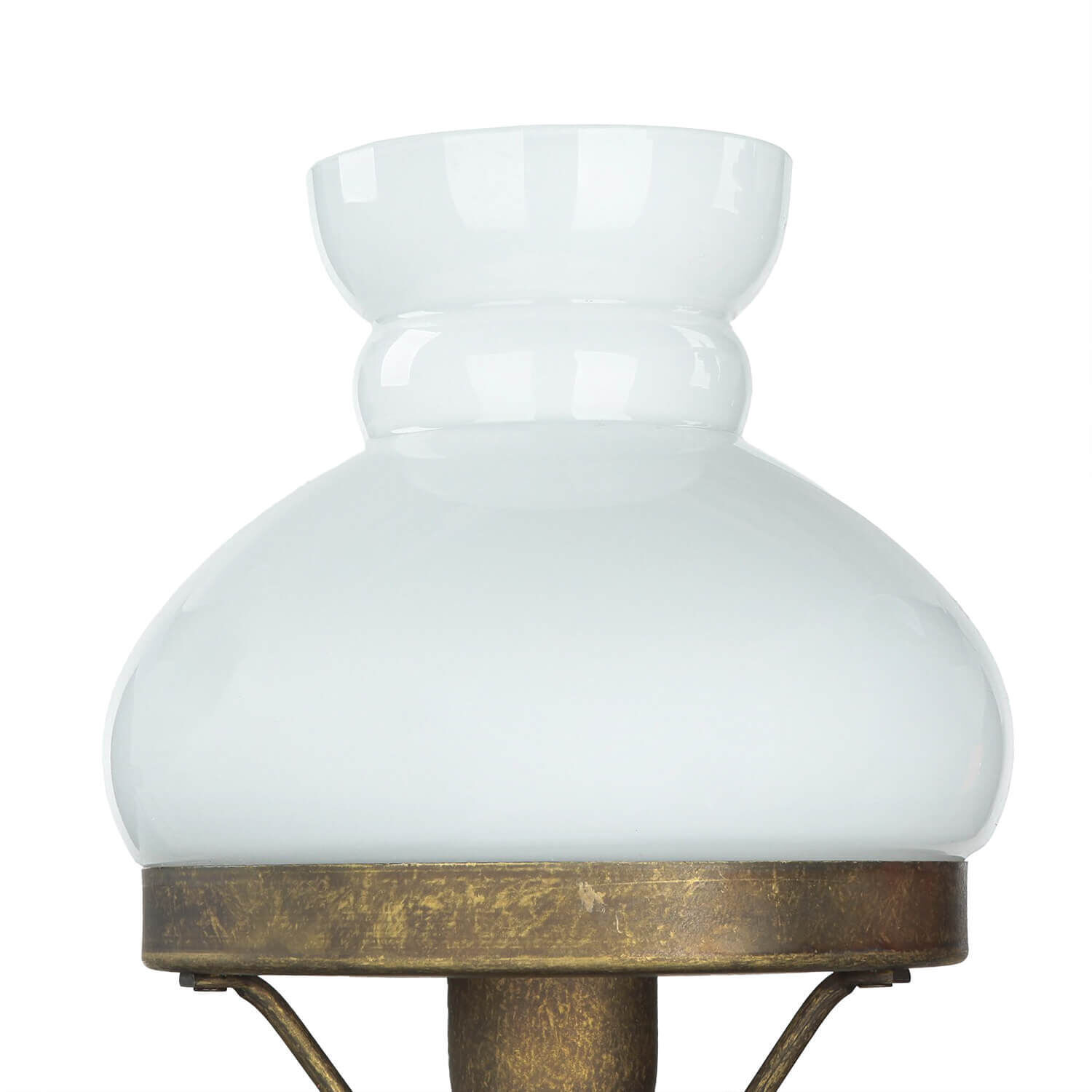 Wandlampe Weiß Glasschirm aus Echt-Messing Antik Lampe, Stuhl, Mobiliar, Lampenschirm