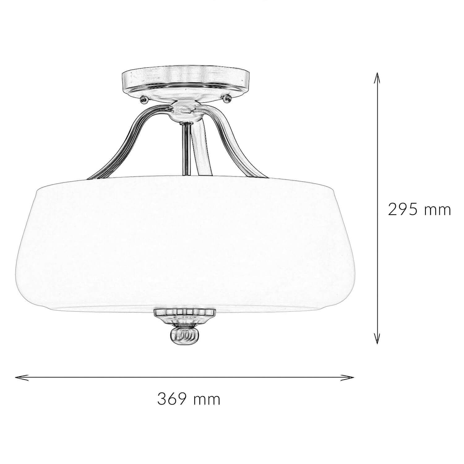 Deckenleuchte E27 Weiß Nickel Ø37cm Glas Metall Deckenleuchte E27 Weiß Nickel Ø37cm Glas Metall