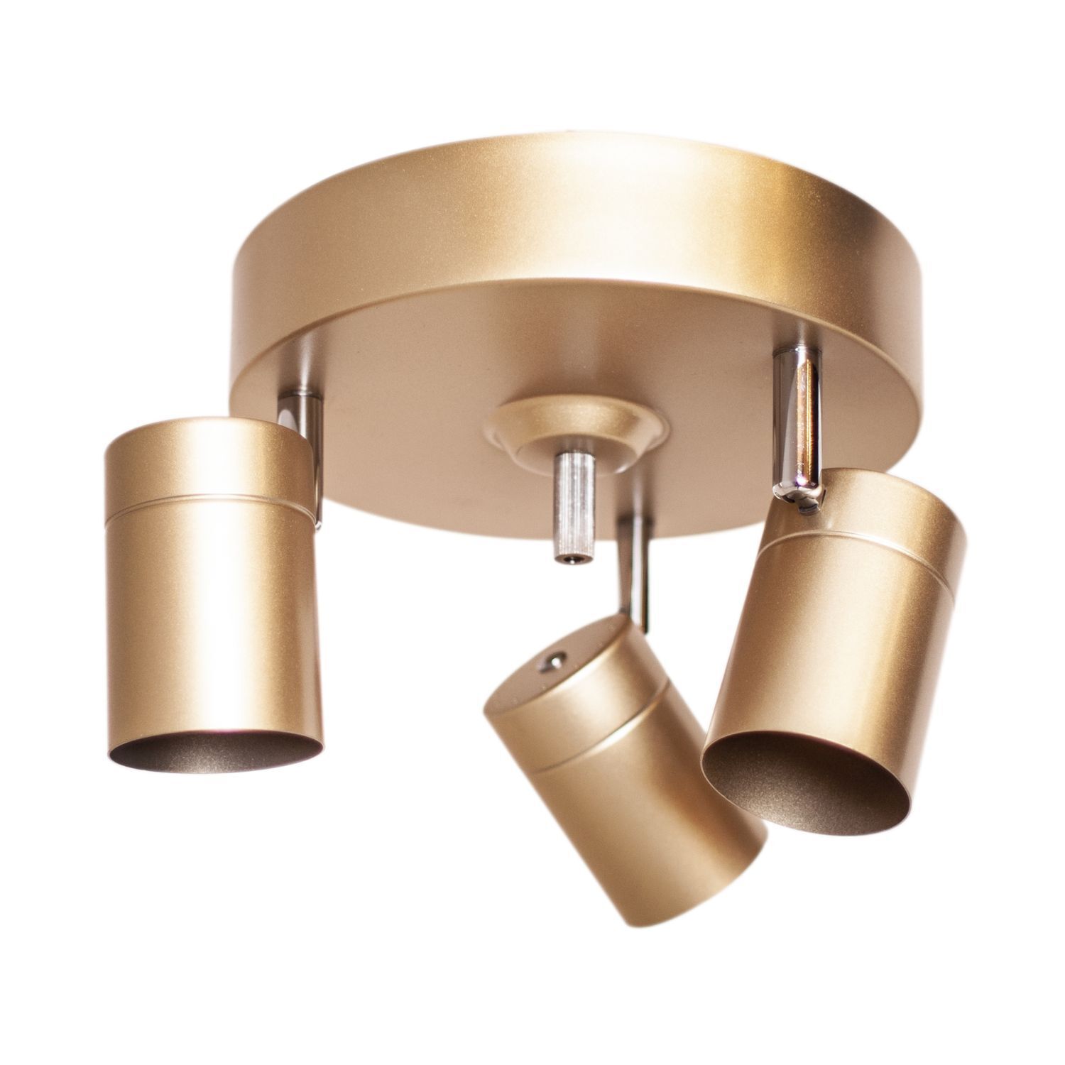 Deckenspot 3-flammig GU10 Metall B: 20 cm in Gold klein