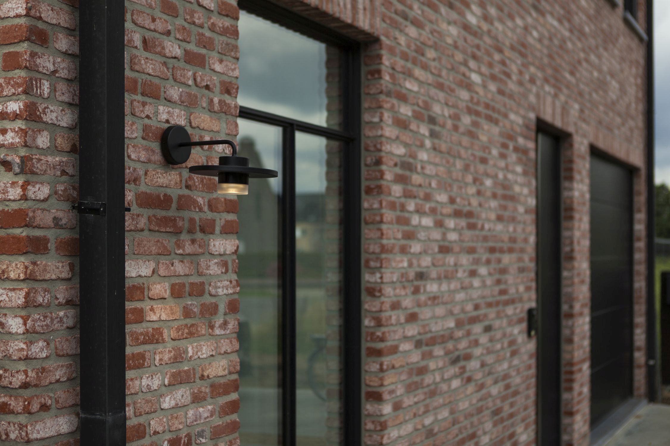 LED Wandlampe außen Aluminium B:24 cm 7 W IP54 Schwarz Backstein