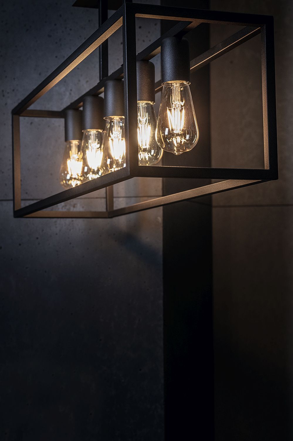 Deckenleuchte Schwarz 5xE27 Wohnzimmer Lampe DAVID