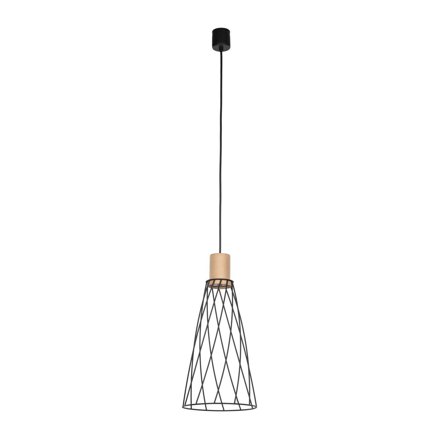Pendelleuchte Schwarz Kiefer Ø 19 cm H: max. 180 cm GU10