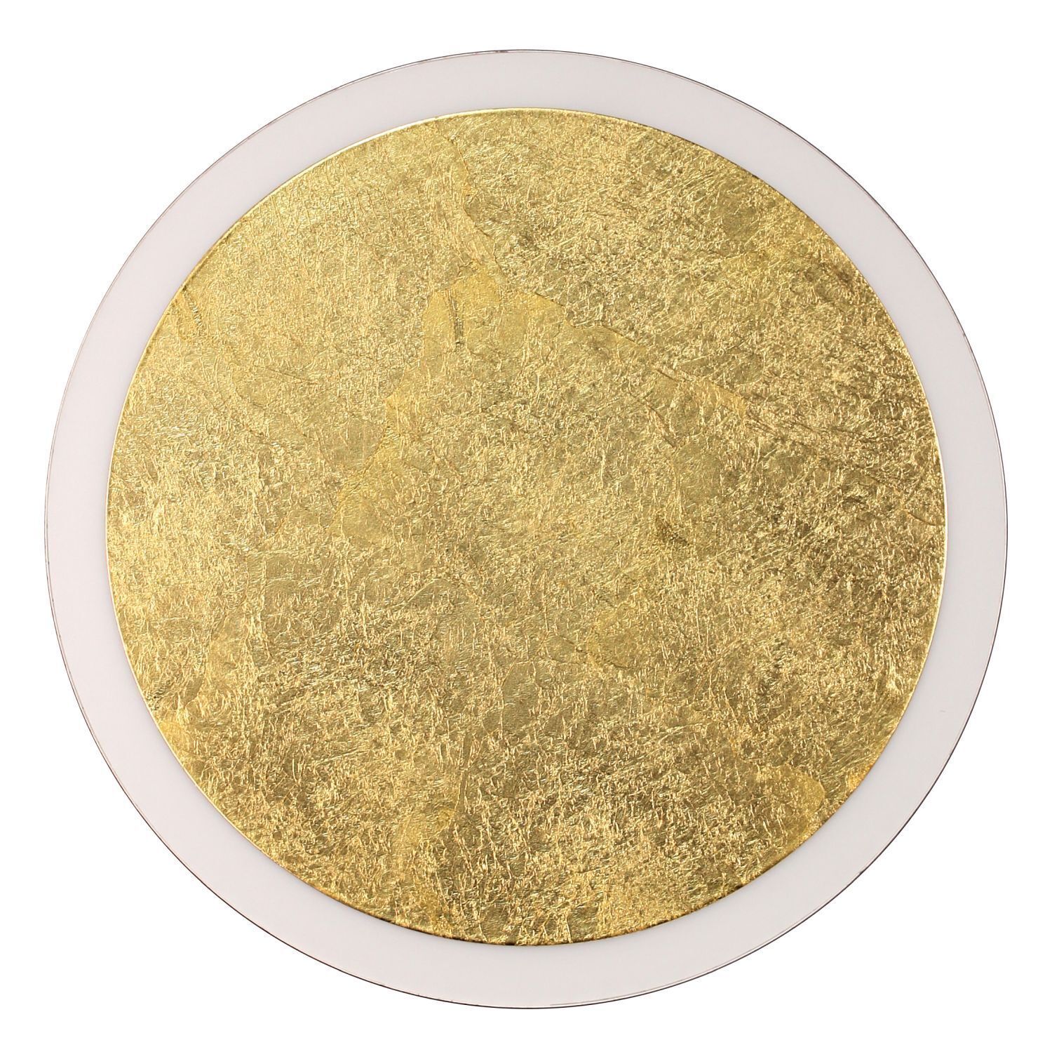 LED Wandlampe Gold Schwarz rund Ø40 cm 3500 K dimmbar kuscheldruck, goldfarbener kreis, papercraft, goldfolie, dekoration