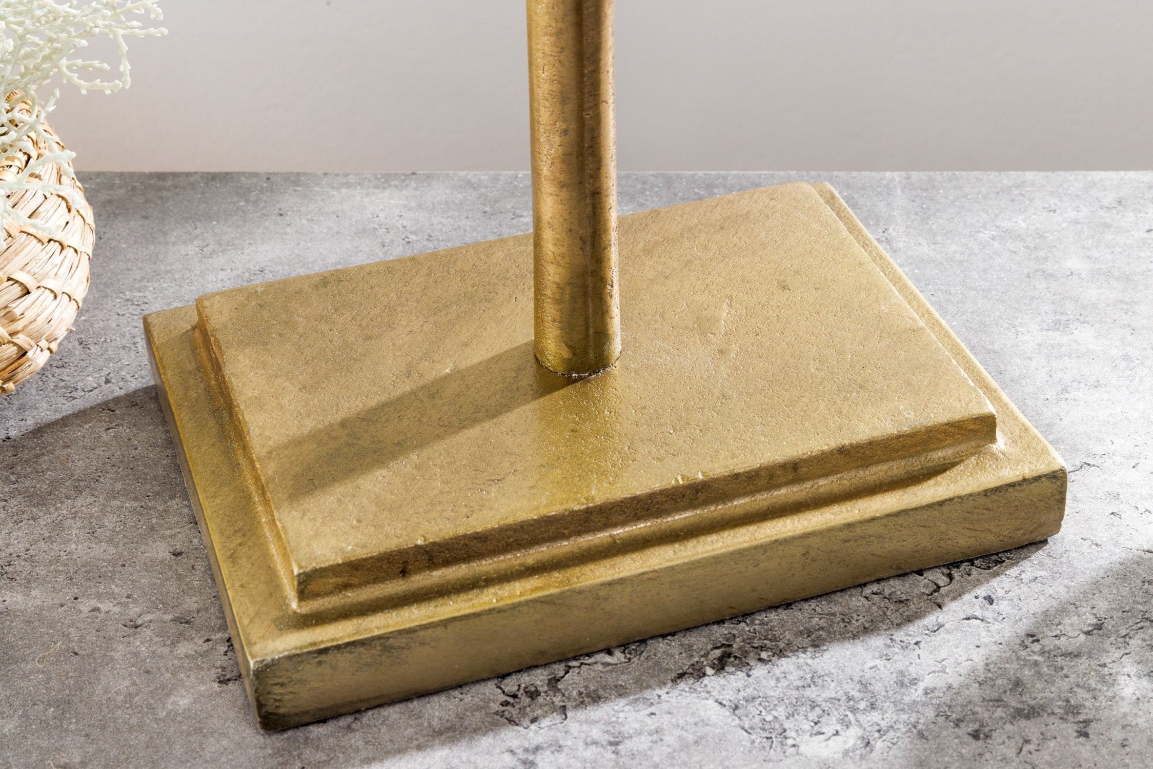 Deko Statue Tisch in Gold Wal Design 70 cm lang Handarbeit