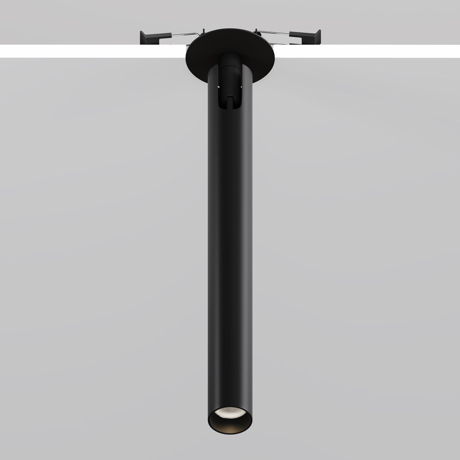 Pendelleuchte, hängende Lampe, schwarzer Zylinder, modernes Licht, Deckenleuchte