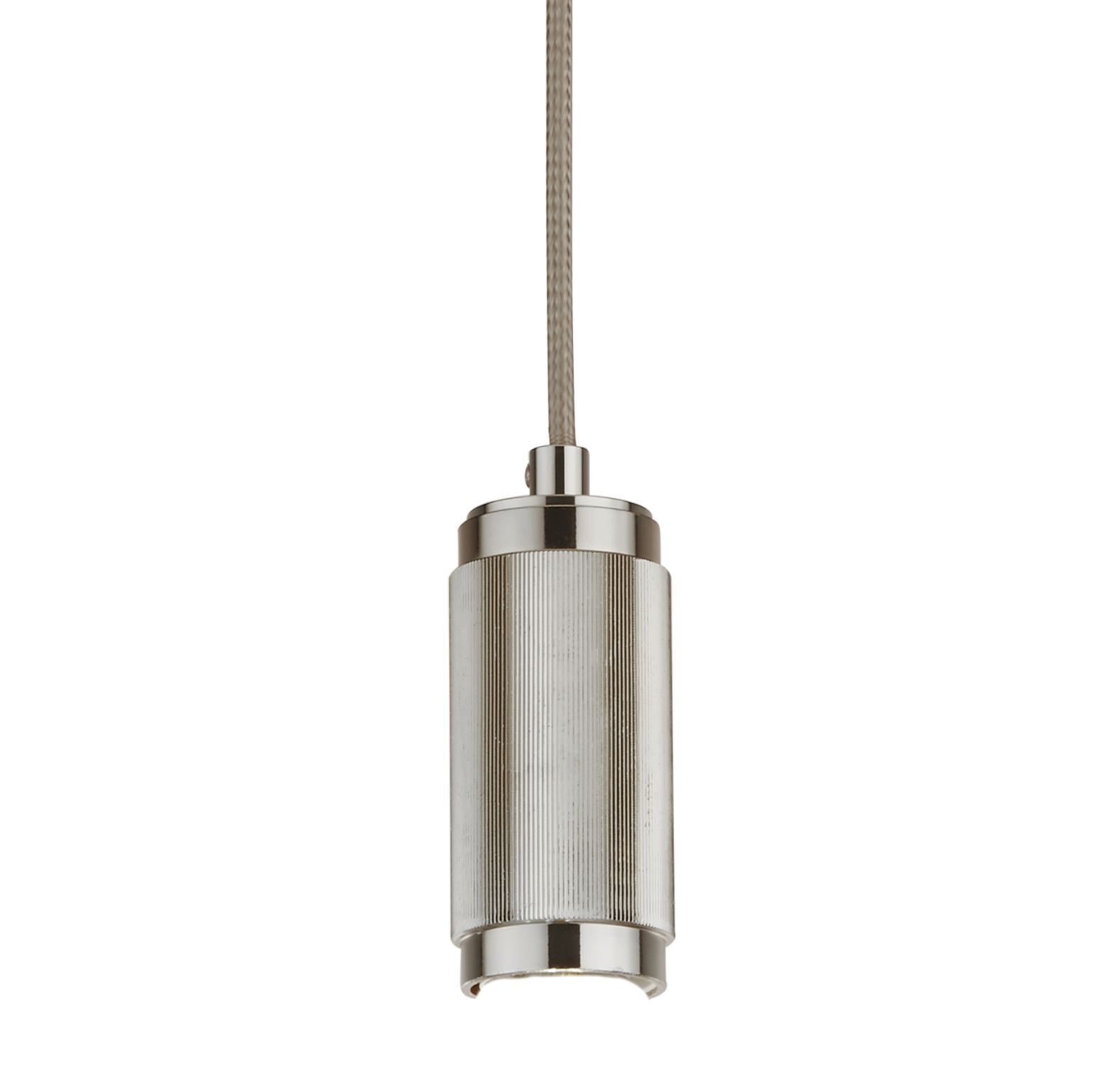 Hängelampe Aluminium in Silber E27 Ø10 cm Vintage