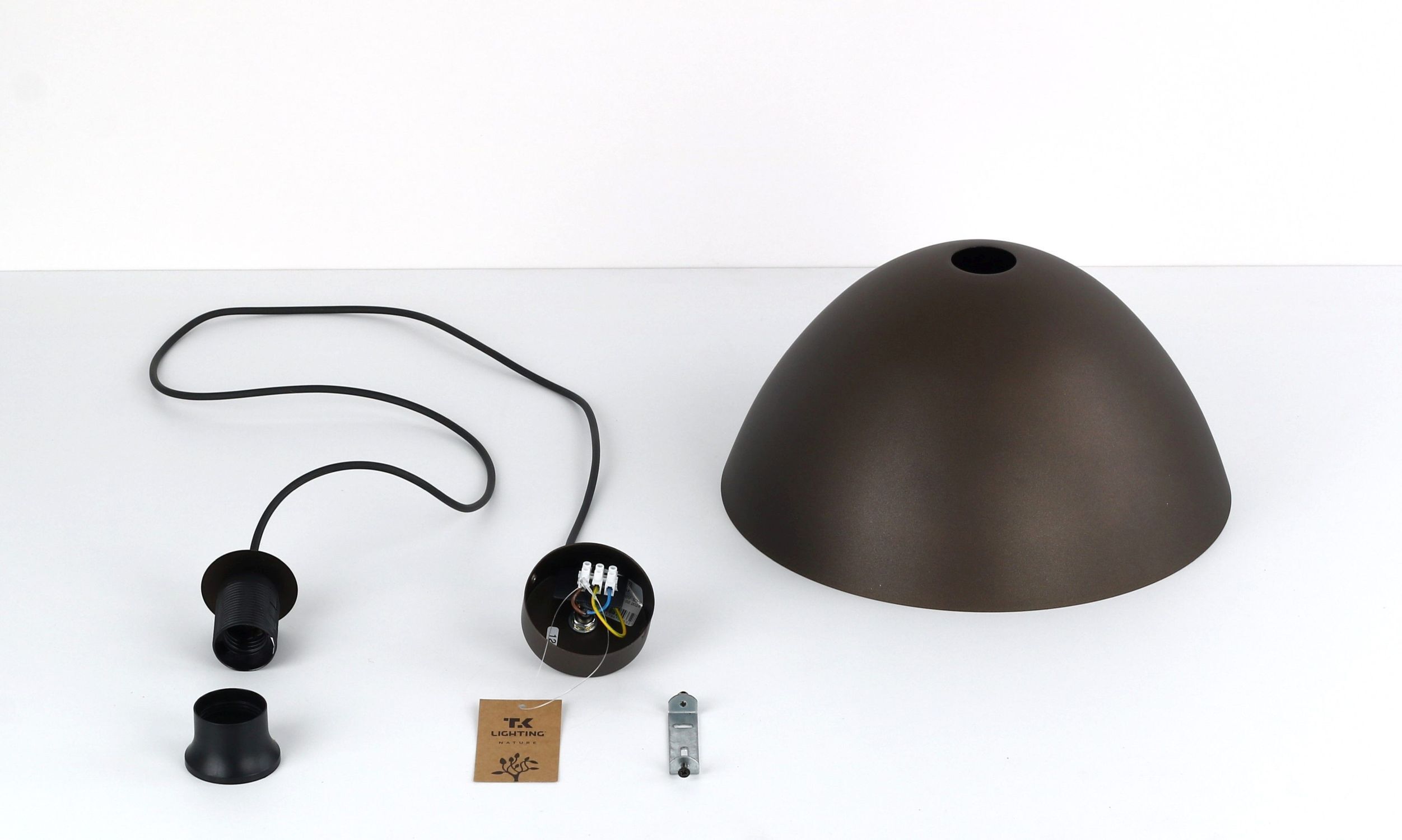 Pendelleuchte Metall Braun Ø 34 cm rund H: max. 165 cm E27 Lampe, Computerausrüstung, Elektronik, Hardware, Maus