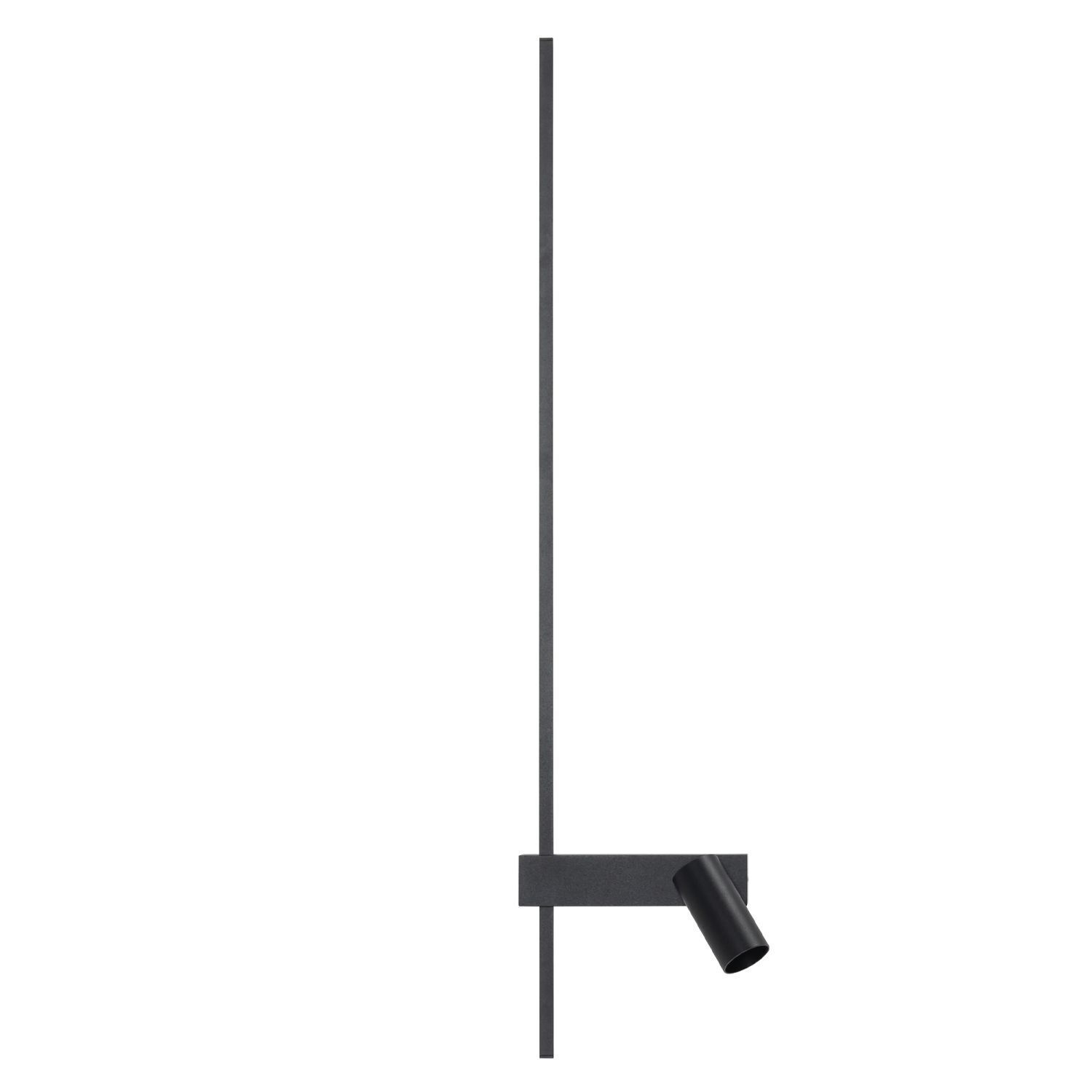 LED Wandlampe Schwarz Aluminium GU10 H:80 cm indirekt
