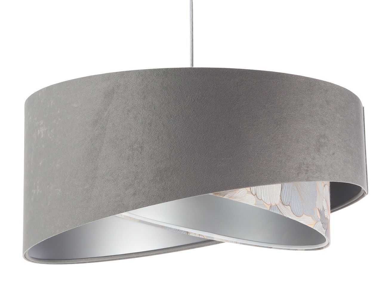Pendelleuchte rund D: 50 cm Stoff Velours Optik KARIM