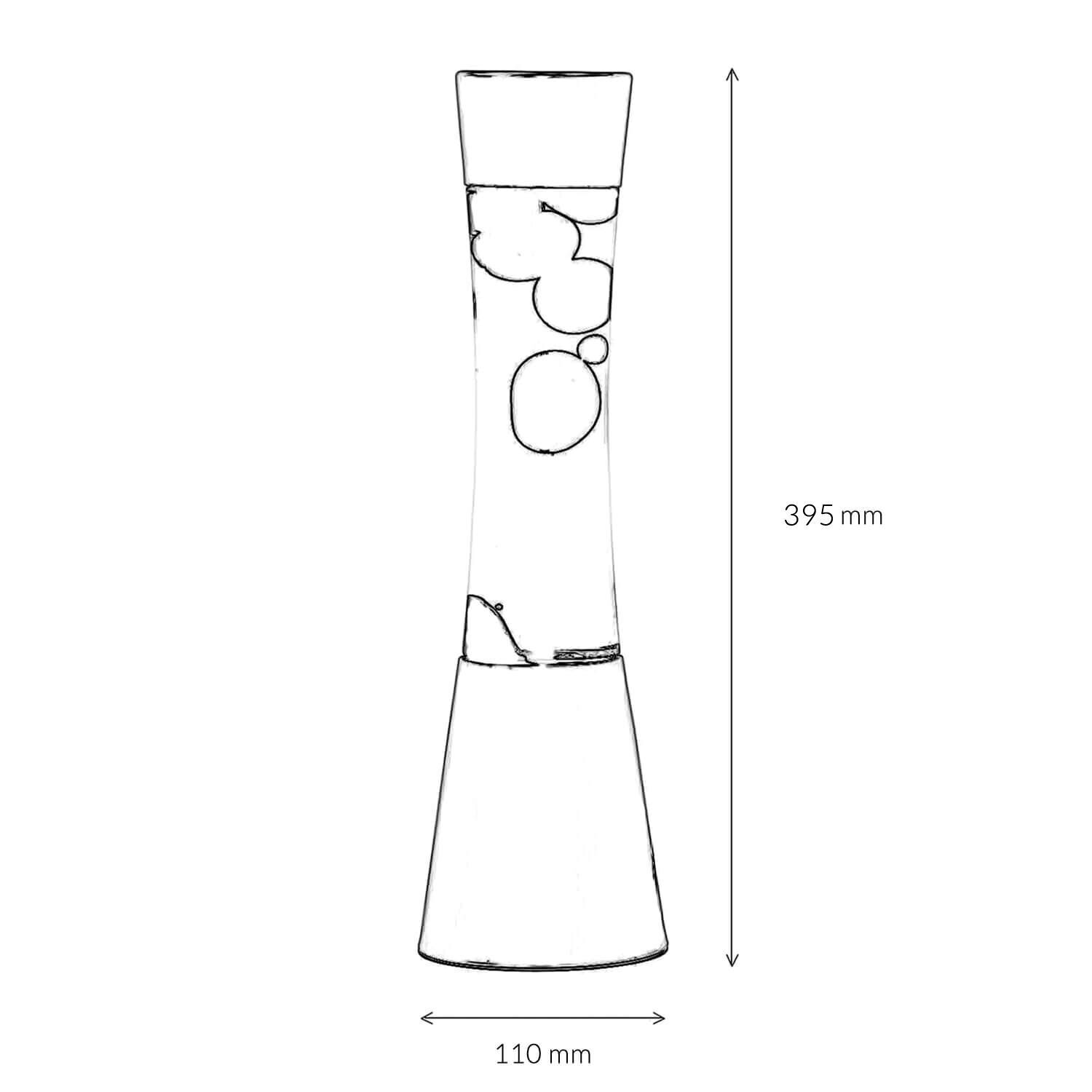 Runde Lavalampe Rot 39cm hoch Stimmungslicht SANDRO Glas, Diagramm, Handlung