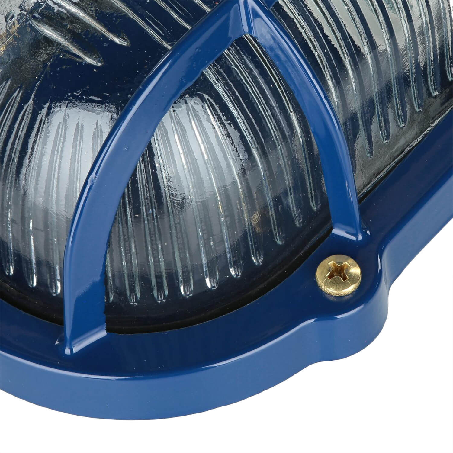 Wandlampe außen Keller Glas Echt-Messing E27 IP64 B: 21 cm Beleuchtung, Scheinwerfer, Transport, Fahrzeug