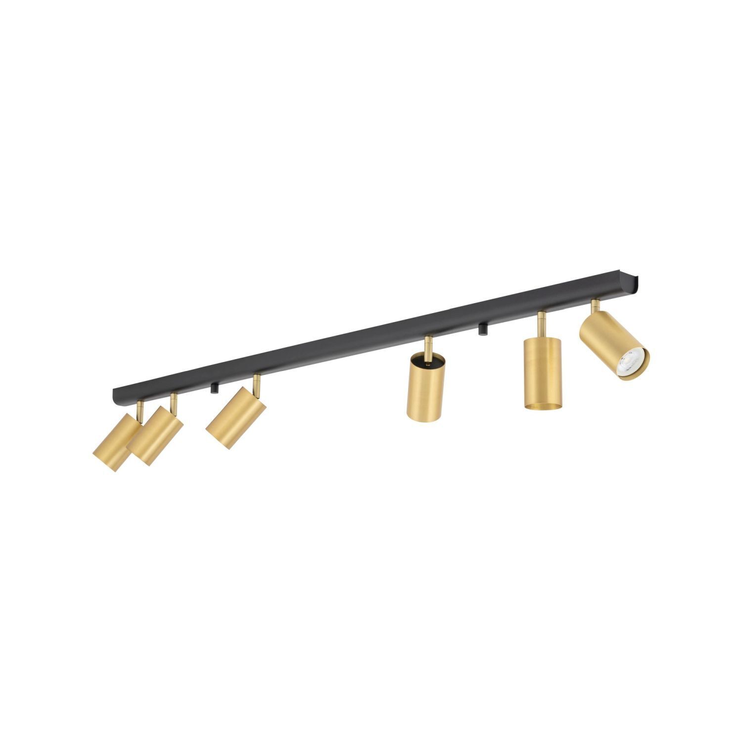 Strahler Leiste EYE Messing 6-flmg Lampe Spot Küchenleuchte, Deckenleuchte, Gu10, Goldfarben, Barlamblampe