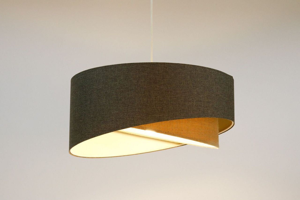 Hängeleuchte verstellbar Braun Beige E27 rund Ø 45 cm Modern