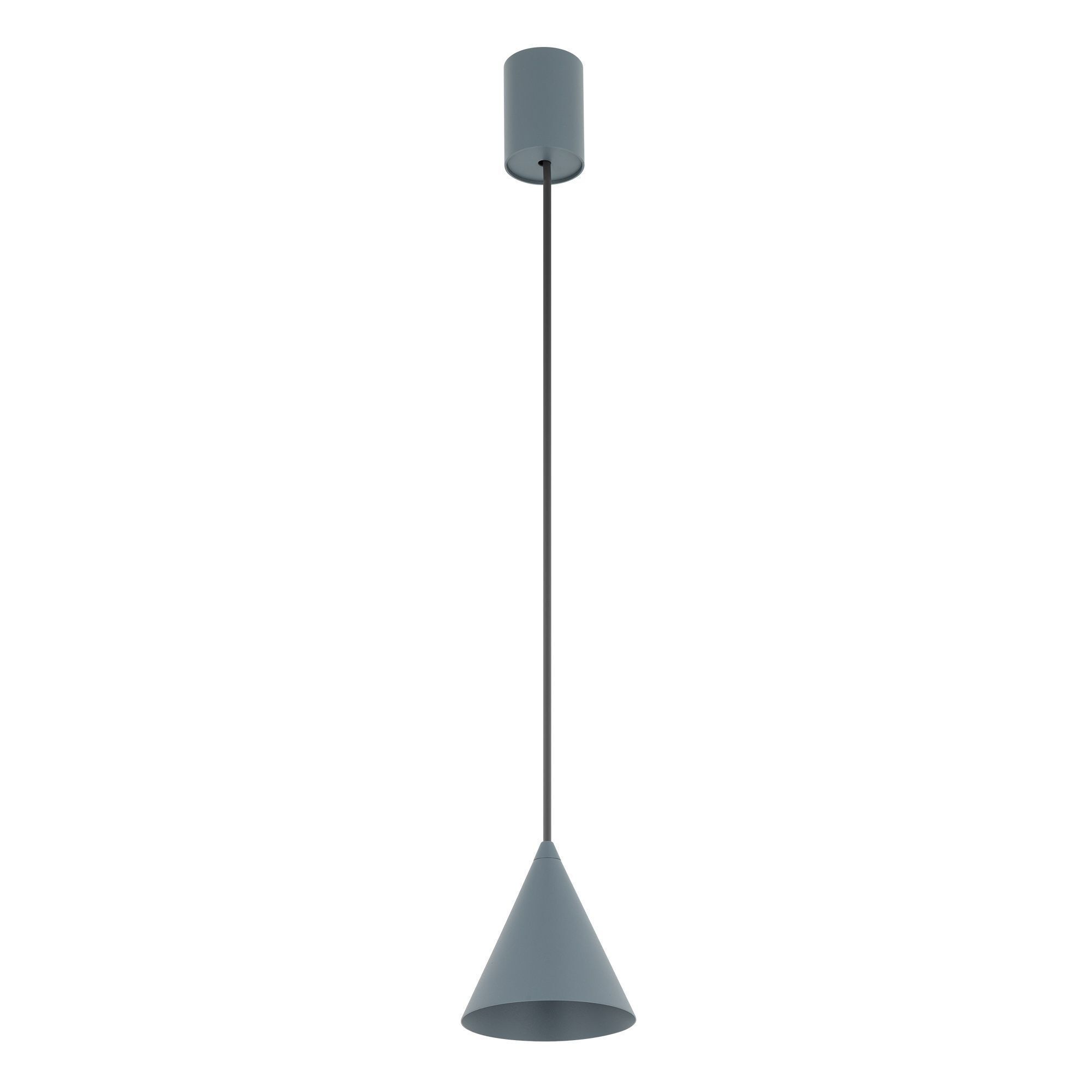 pendant light, cone shade, gray color, hanging lamp, cord length adjustable